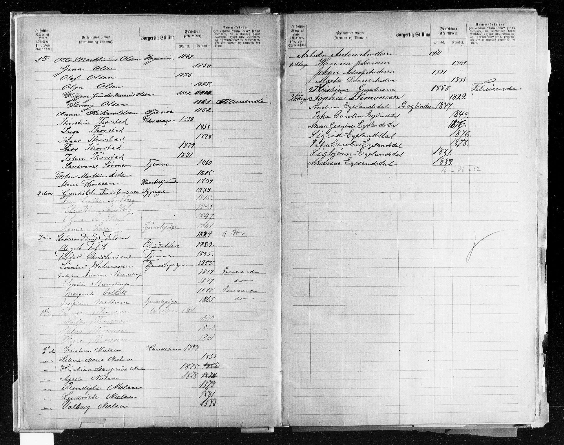 OBA, Municipal Census 1883 for Kristiania, 1883, p. 3250