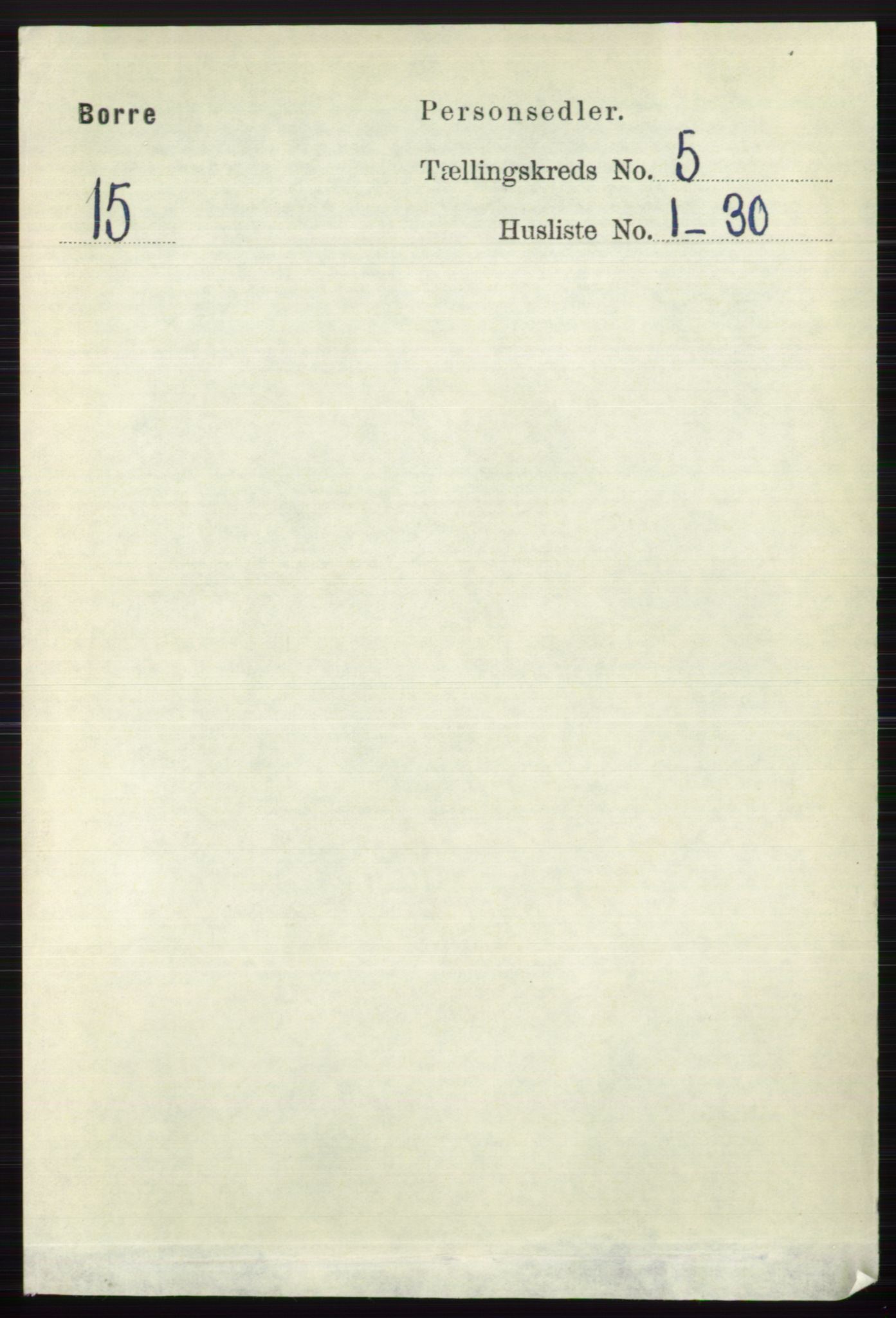 RA, 1891 census for 0717 Borre, 1891, p. 2011