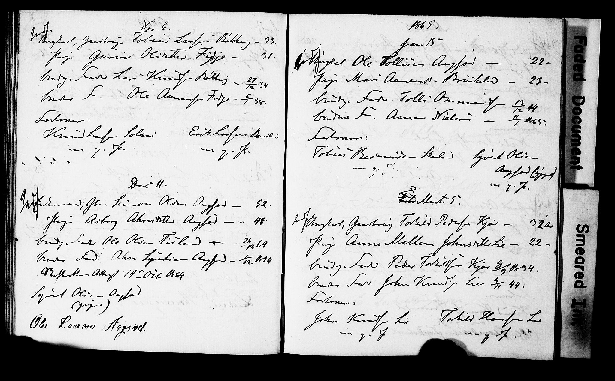Holum sokneprestkontor, SAK/1111-0022/F/Fe/L0002: Banns register no. II 5 2, 1858-1875, p. 32