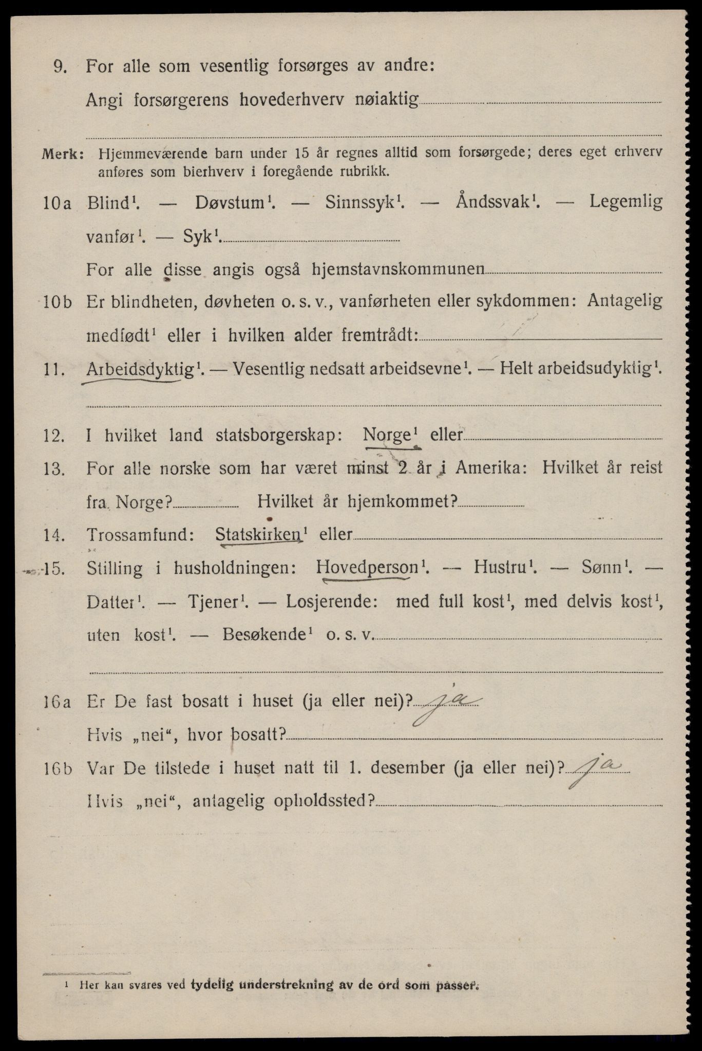 SAST, 1920 census for Skåre, 1920, p. 2073