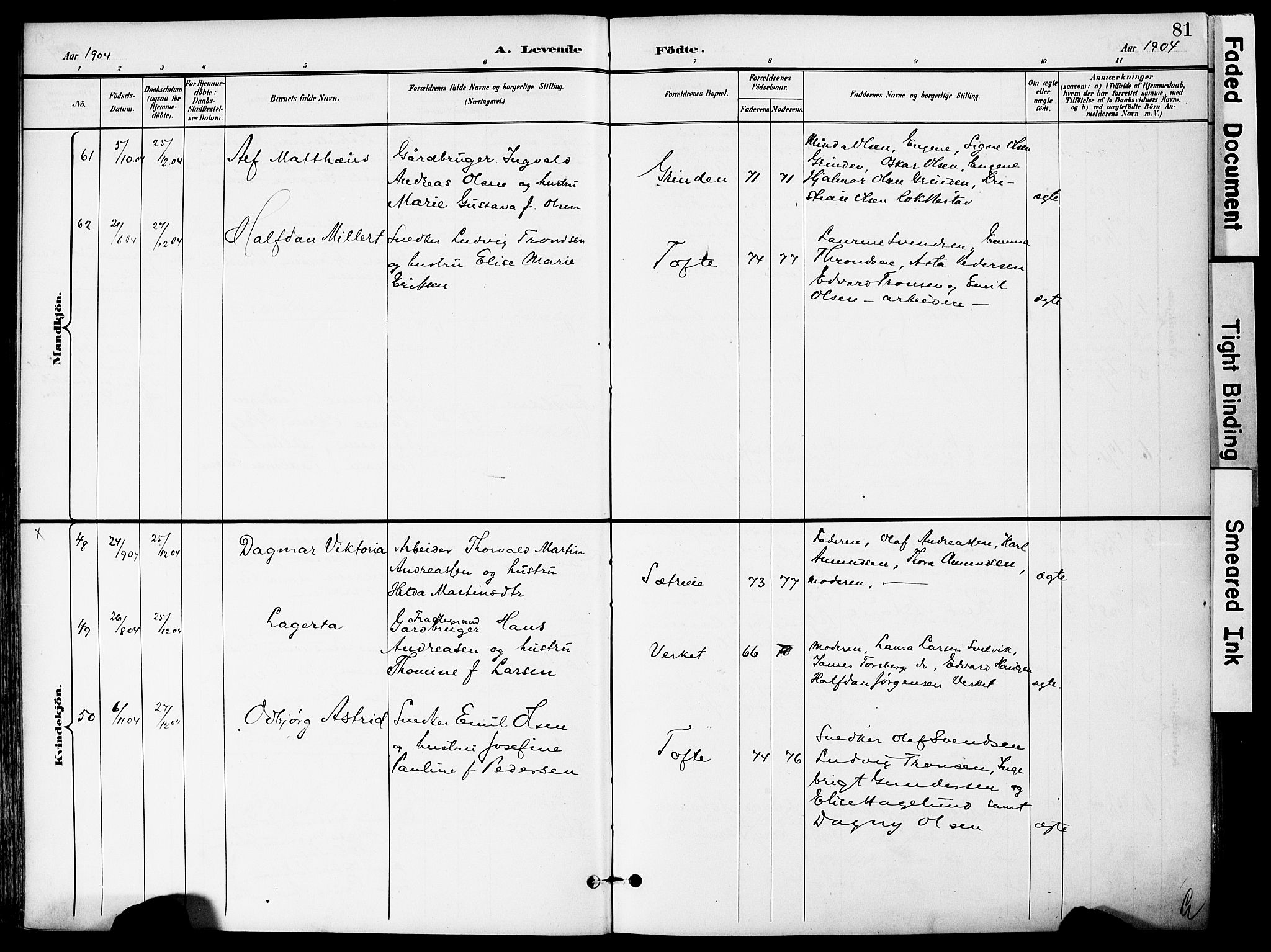 Hurum kirkebøker, AV/SAKO-A-229/F/Fa/L0015: Parish register (official) no. 15, 1896-1908, p. 81