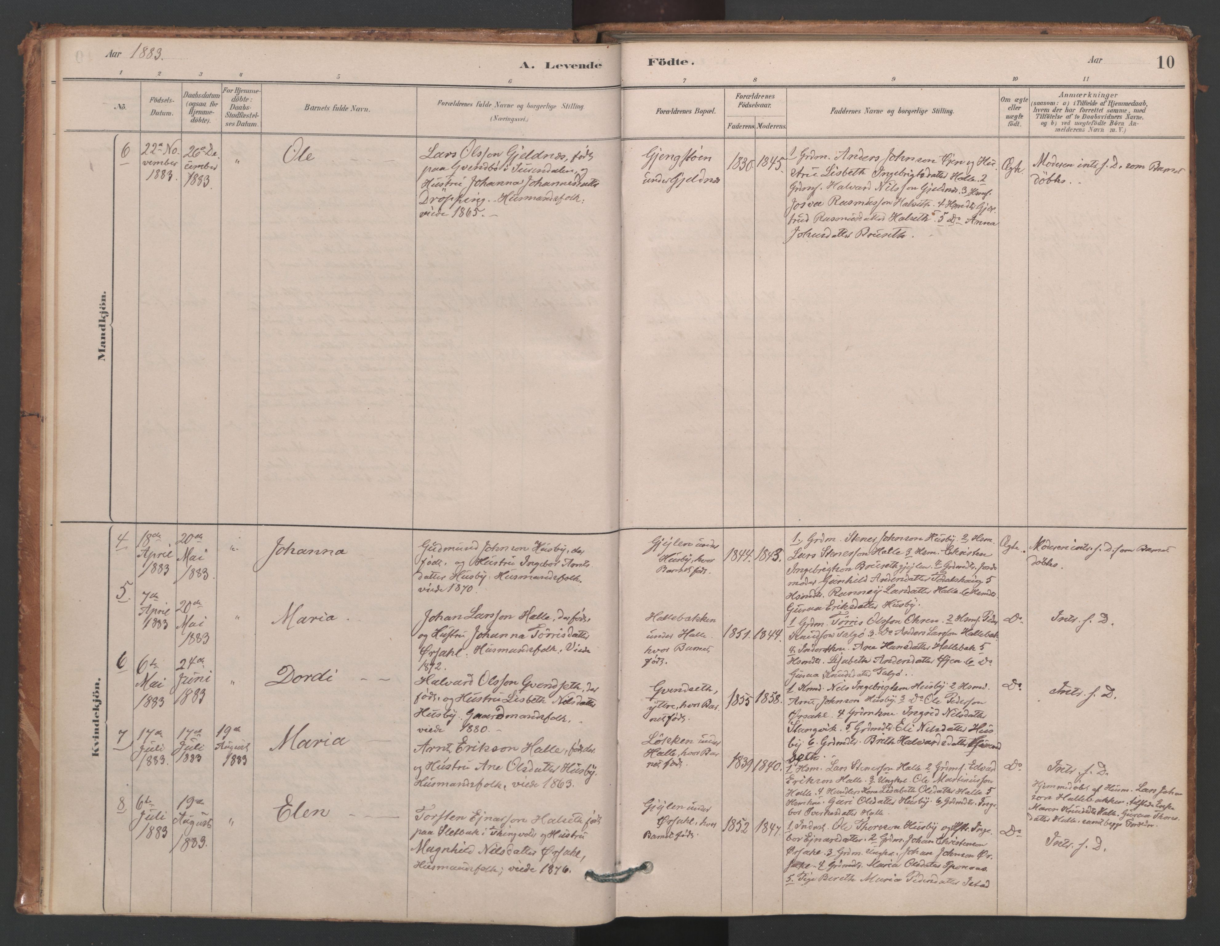 Ministerialprotokoller, klokkerbøker og fødselsregistre - Møre og Romsdal, AV/SAT-A-1454/593/L1034: Parish register (official) no. 593A01, 1879-1911, p. 10