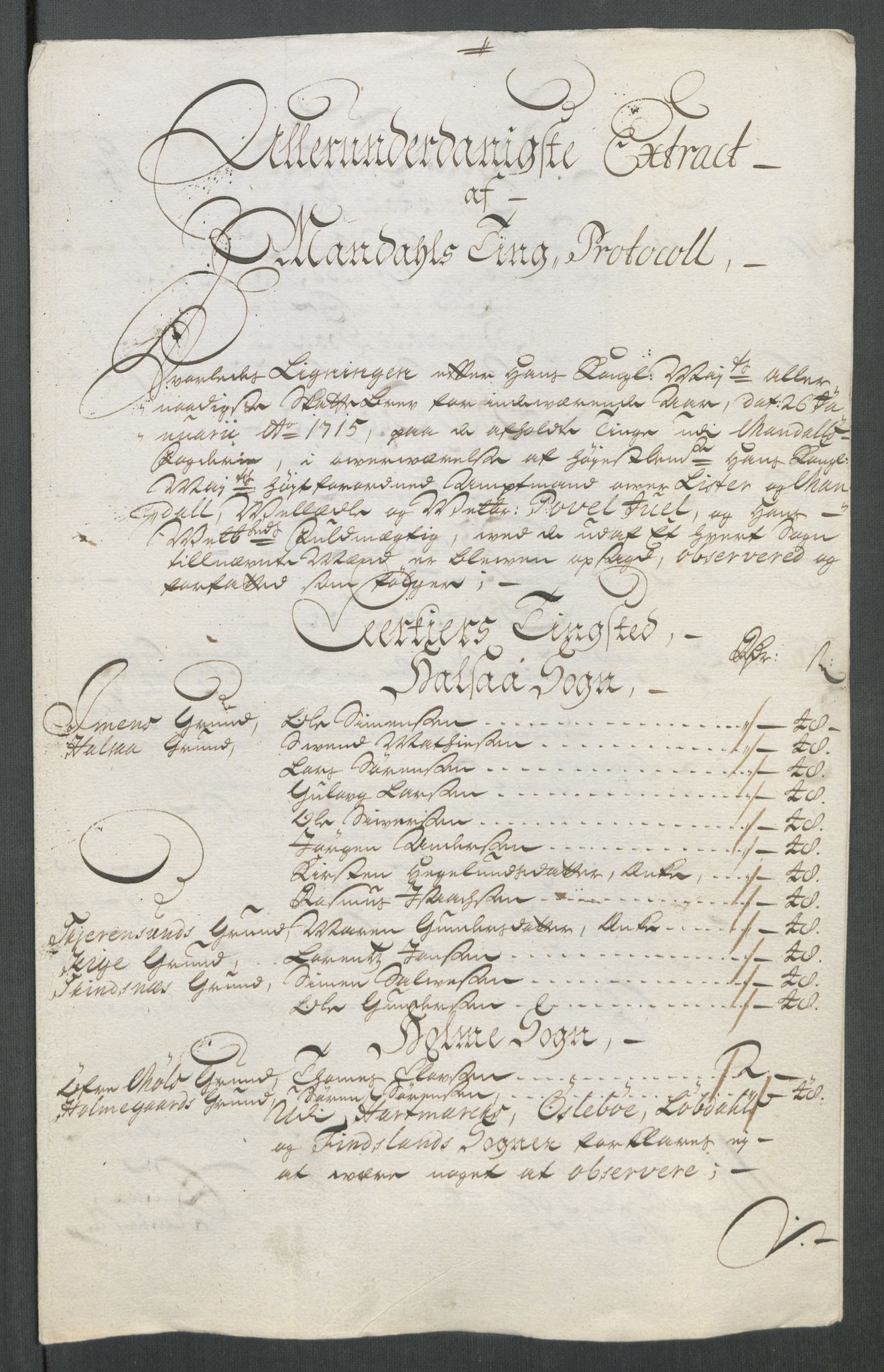 Rentekammeret inntil 1814, Reviderte regnskaper, Fogderegnskap, RA/EA-4092/R43/L2559: Fogderegnskap Lista og Mandal, 1715, p. 61