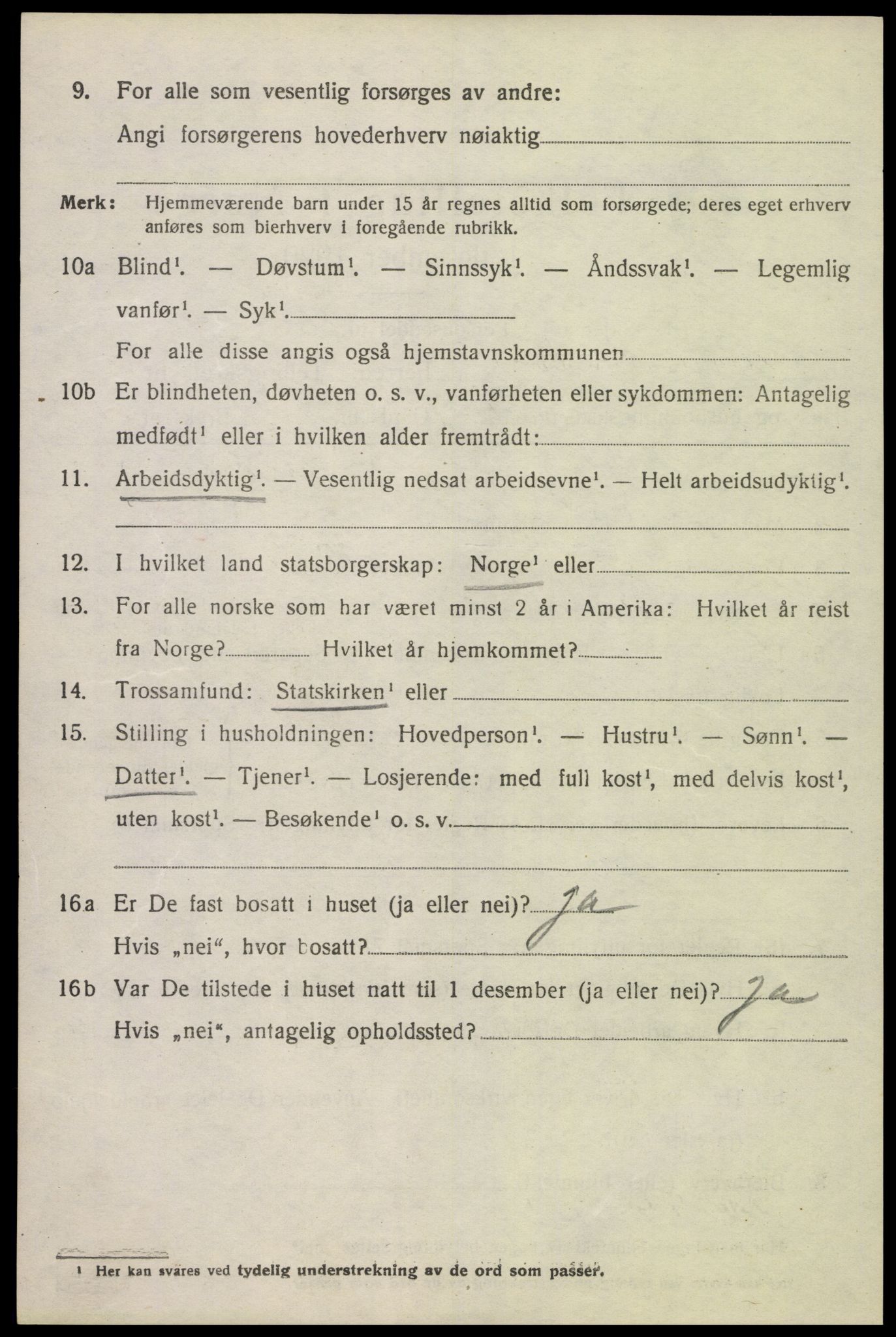 SAK, 1920 census for Vigmostad, 1920, p. 1204