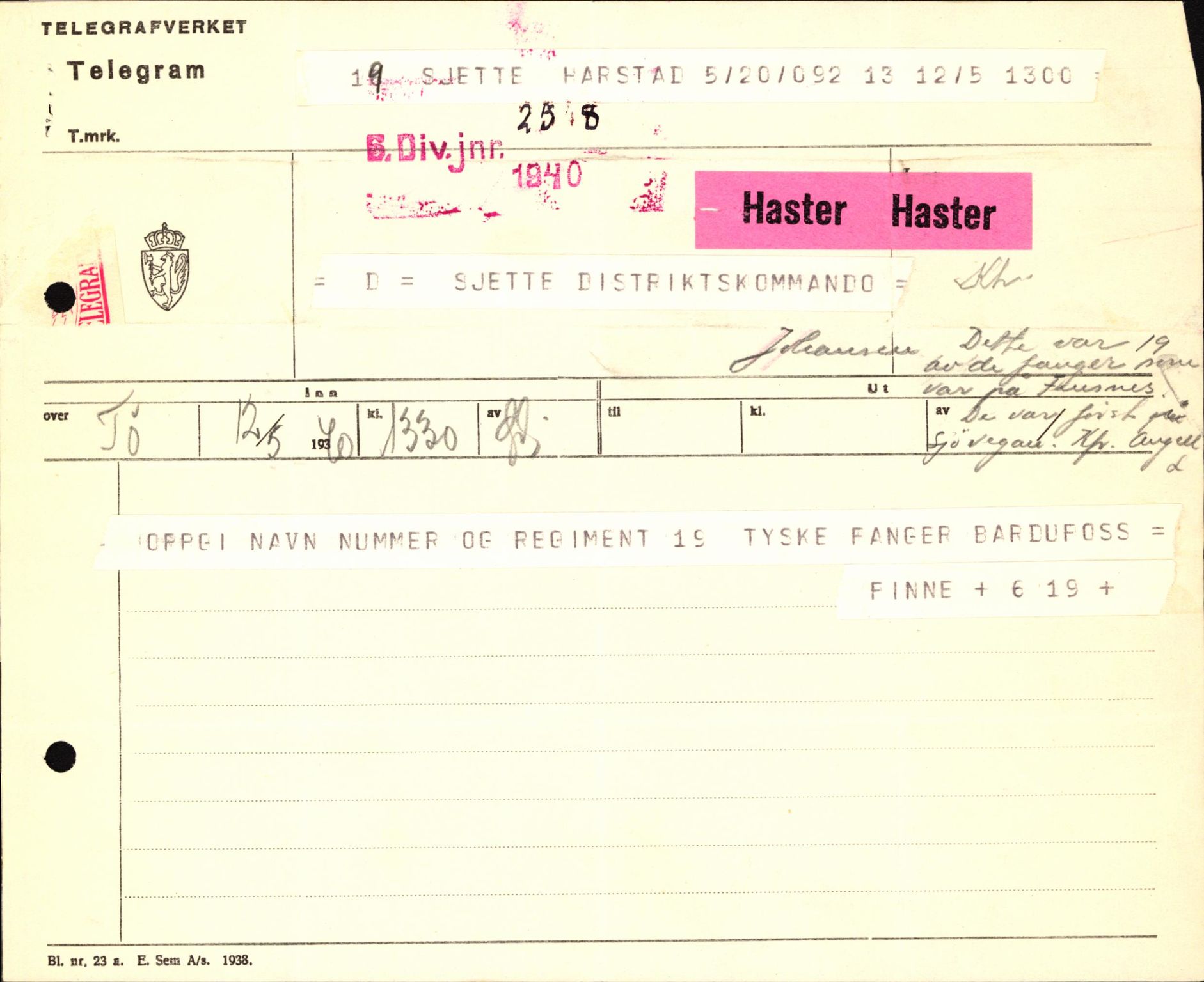 Forsvaret, Forsvarets krigshistoriske avdeling, AV/RA-RAFA-2017/Y/Yb/L0123: II-C-11-600  -  6. Divisjon med avdelinger, 1940, p. 542