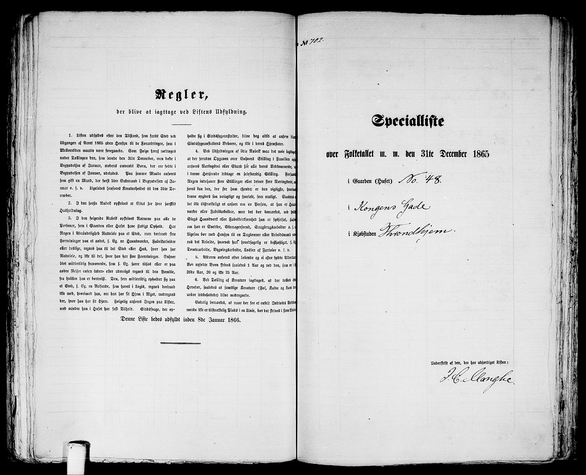 RA, 1865 census for Trondheim, 1865, p. 1453