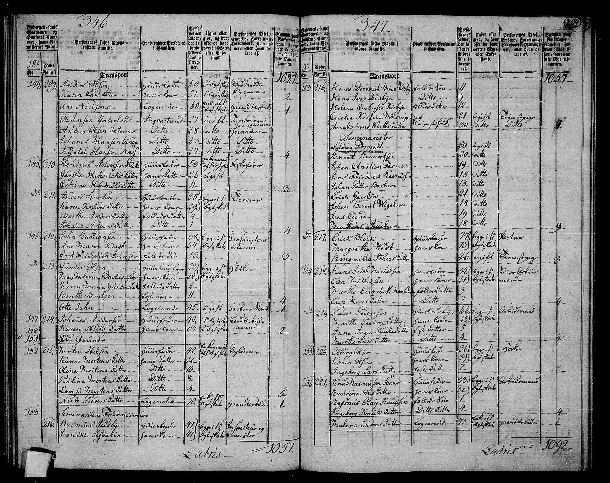 RA, 1801 census for 1301 Bergen, 1801, p. 203b-204a