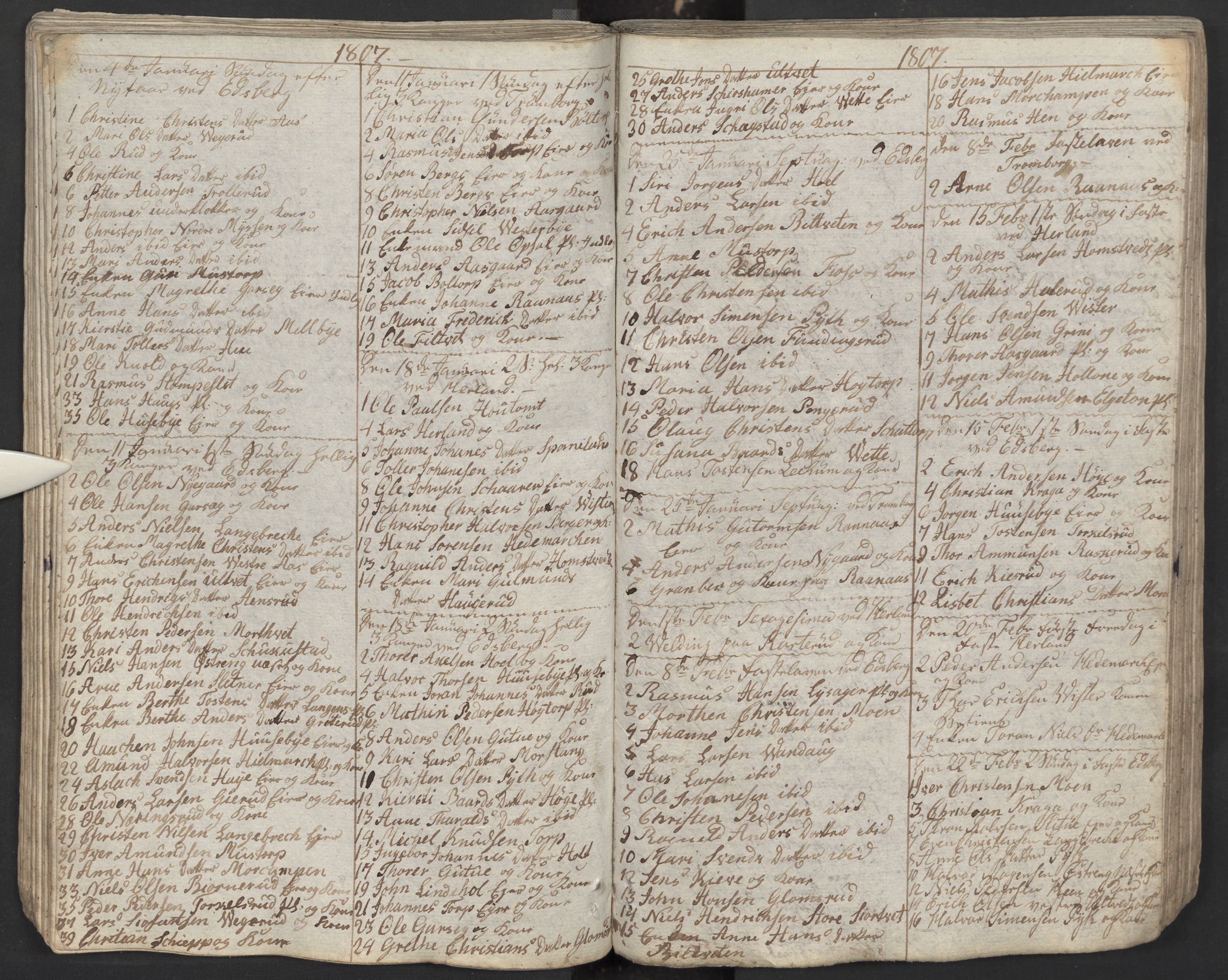 Eidsberg prestekontor Kirkebøker, AV/SAO-A-10905/M/Ma/L0001: Communicants register no. I 1, 1800-1821