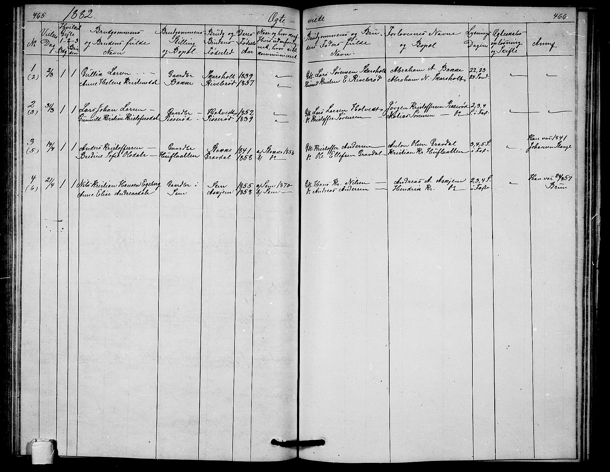 Andebu kirkebøker, AV/SAKO-A-336/G/Ga/L0004: Parish register (copy) no. I 4, 1868-1882, p. 465-466