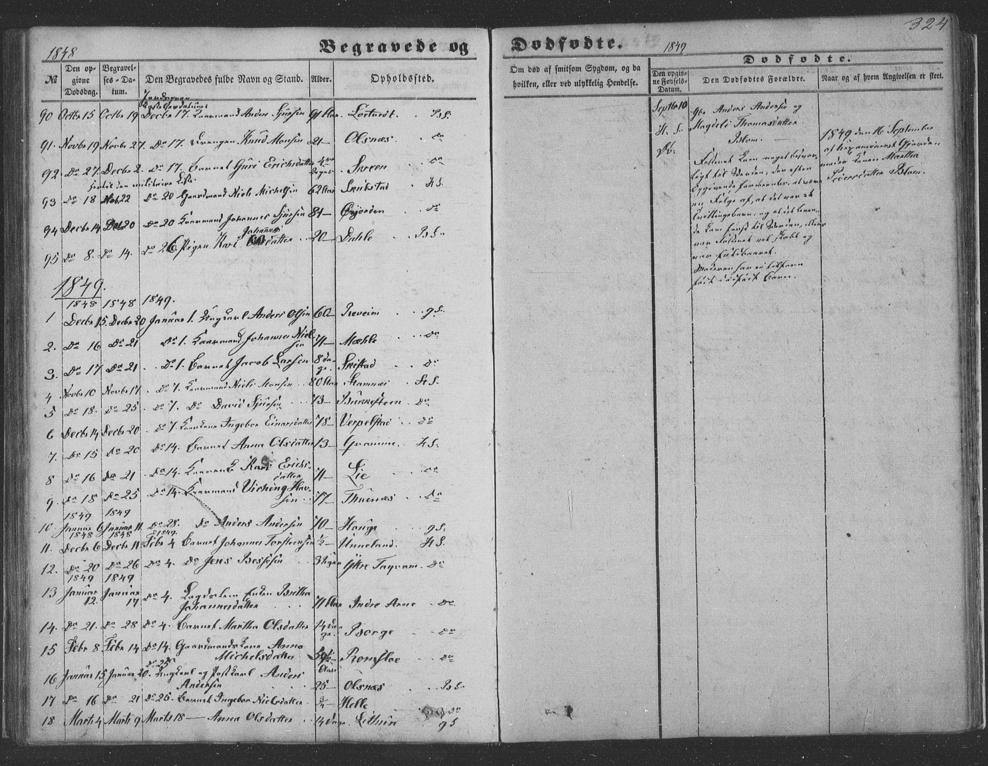 Haus sokneprestembete, SAB/A-75601/H/Haa: Parish register (official) no. A 16 II, 1848-1857, p. 324