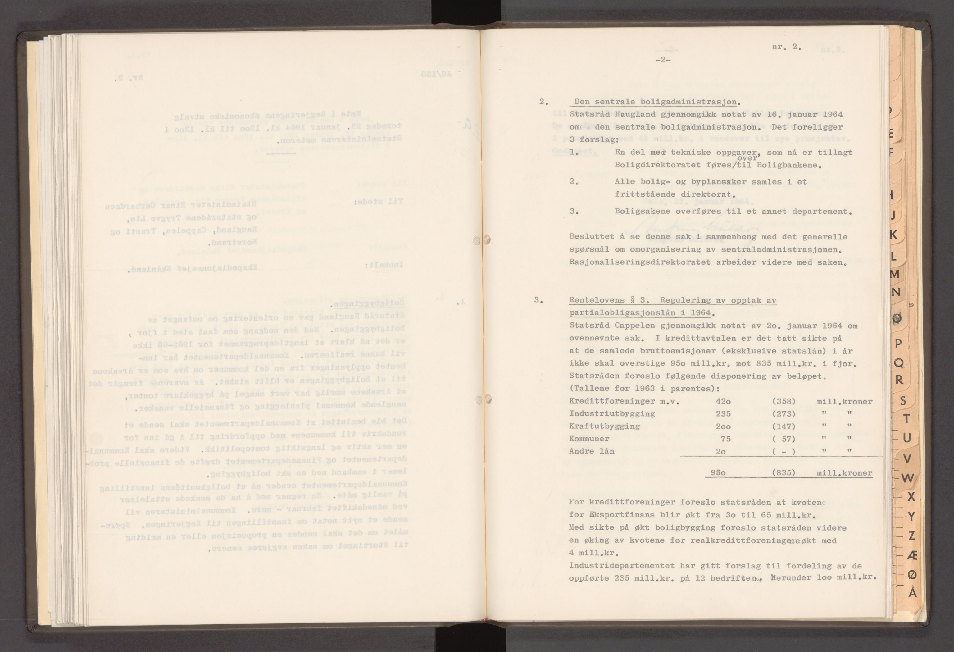 Statsministerens kontor, AV/RA-S-1005/A/Aa/L0021: Referat fra regjeringens økonomiske utvalg, 1960-1965