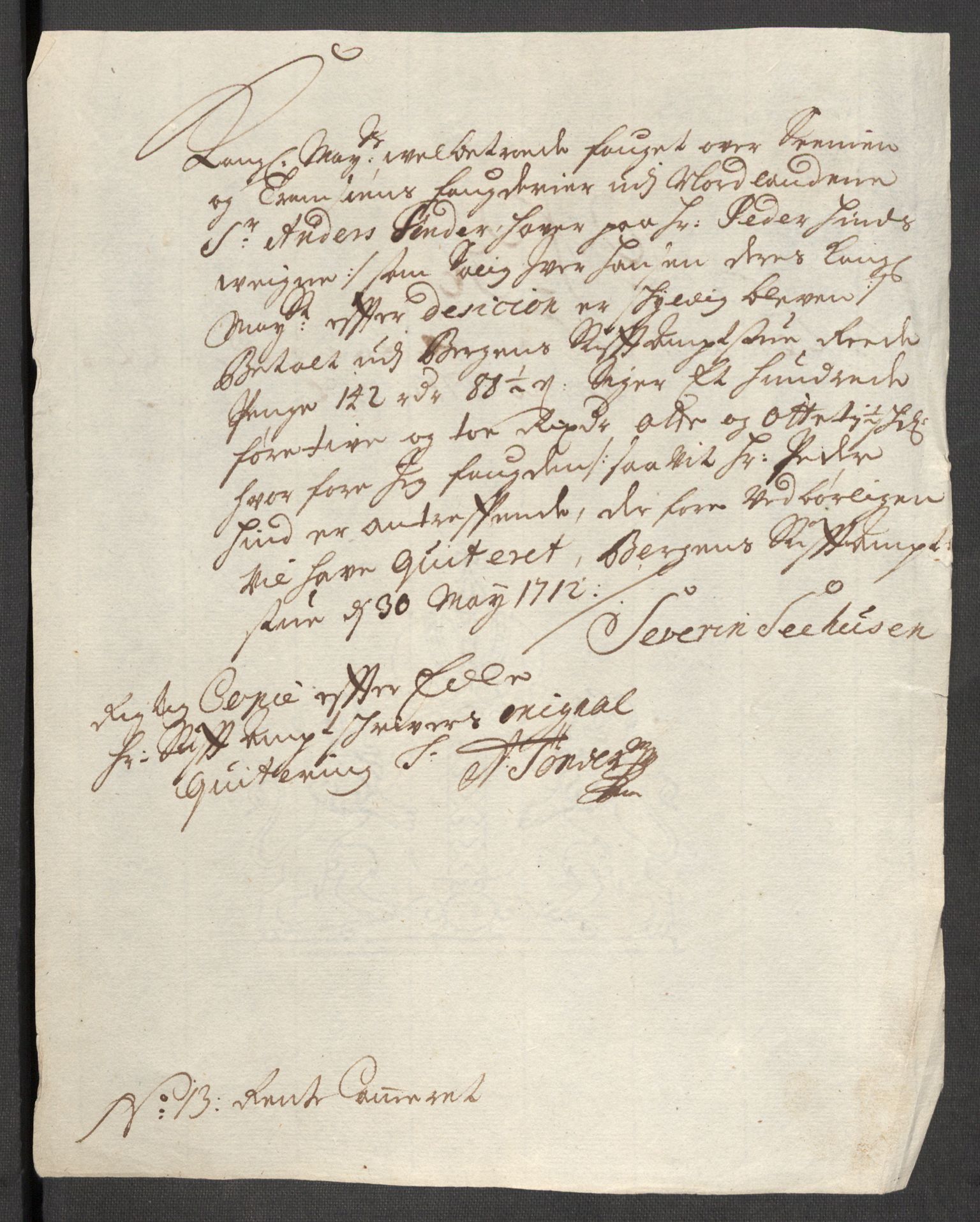 Rentekammeret inntil 1814, Reviderte regnskaper, Fogderegnskap, AV/RA-EA-4092/R68/L4758: Fogderegnskap Senja og Troms, 1711-1712, p. 445