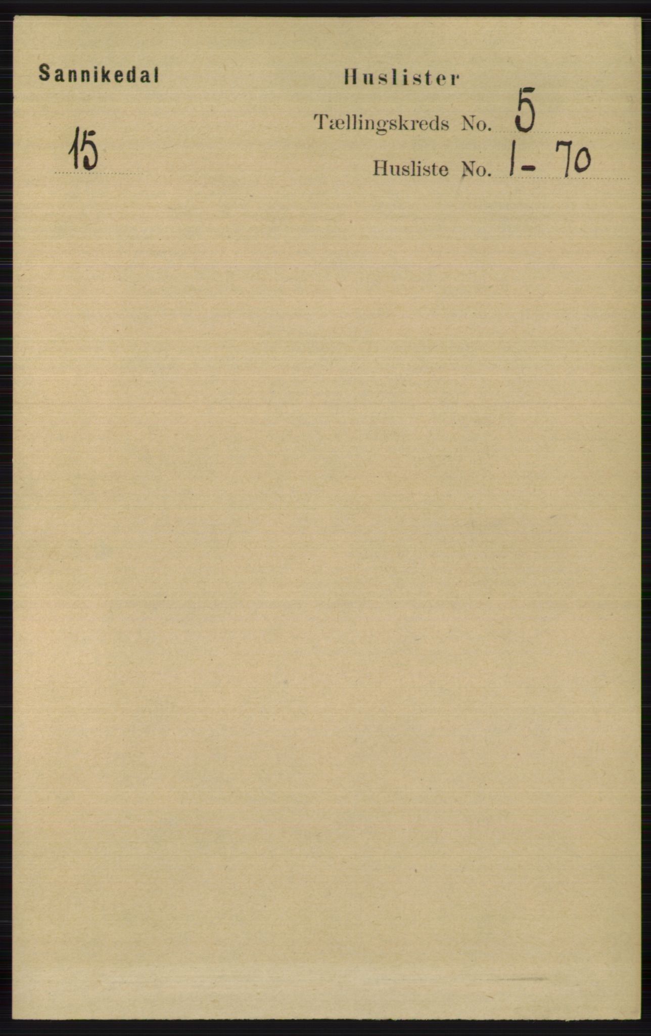 RA, 1891 census for 0816 Sannidal, 1891, p. 1967