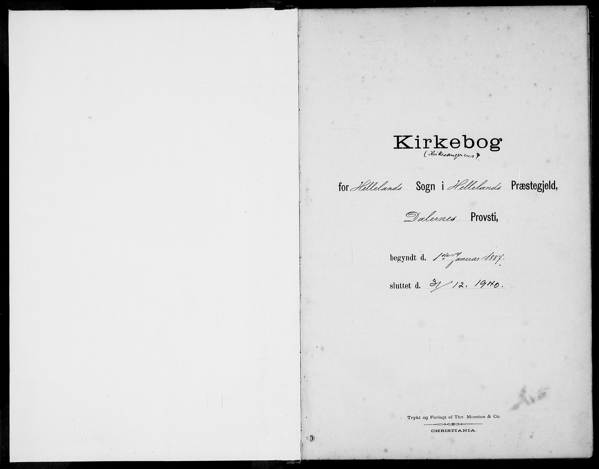 Helleland sokneprestkontor, AV/SAST-A-101810/S06/L0005: Parish register (copy) no. B 4, 1887-1941