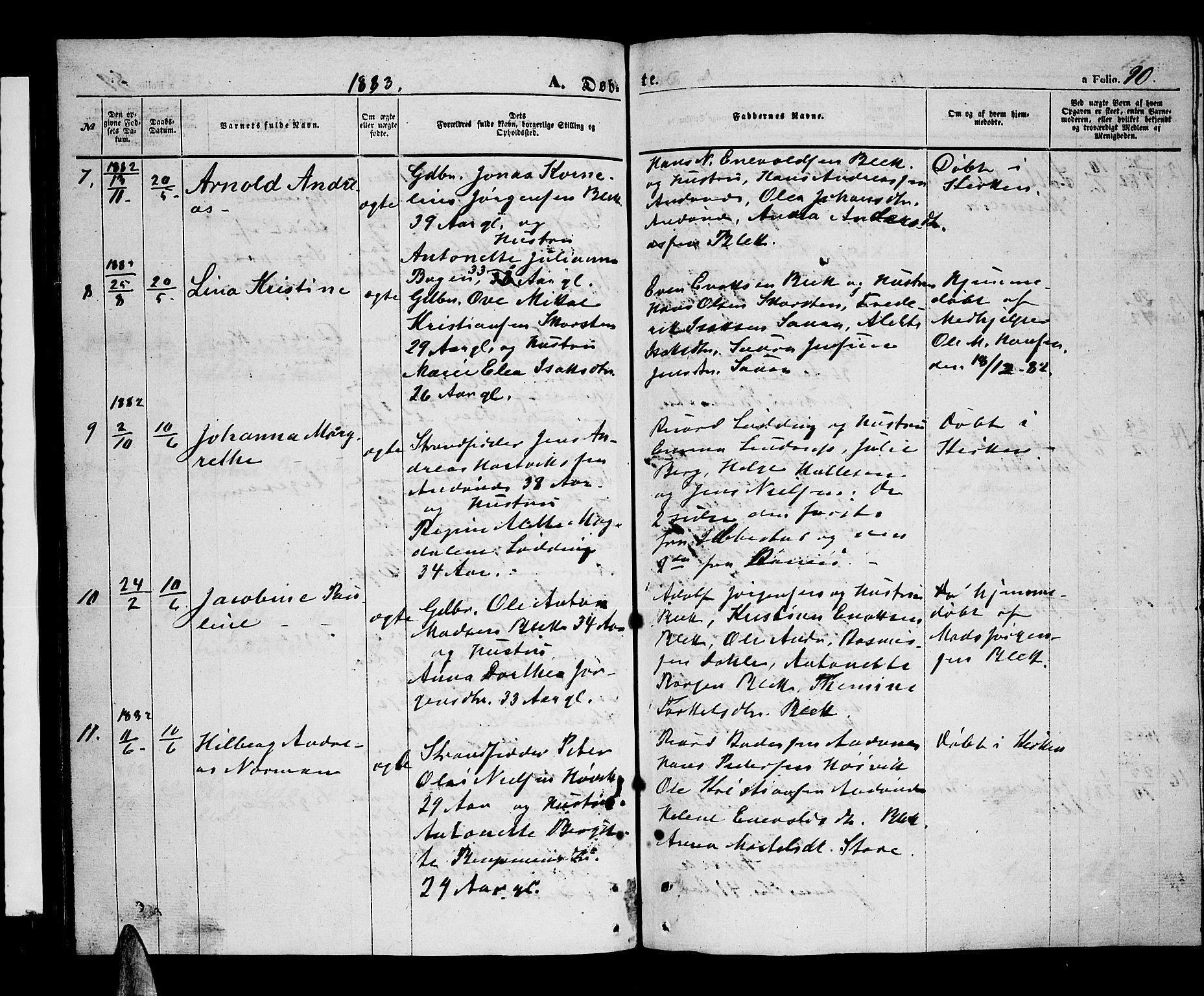 Ministerialprotokoller, klokkerbøker og fødselsregistre - Nordland, AV/SAT-A-1459/899/L1447: Parish register (copy) no. 899C02, 1855-1886, p. 90