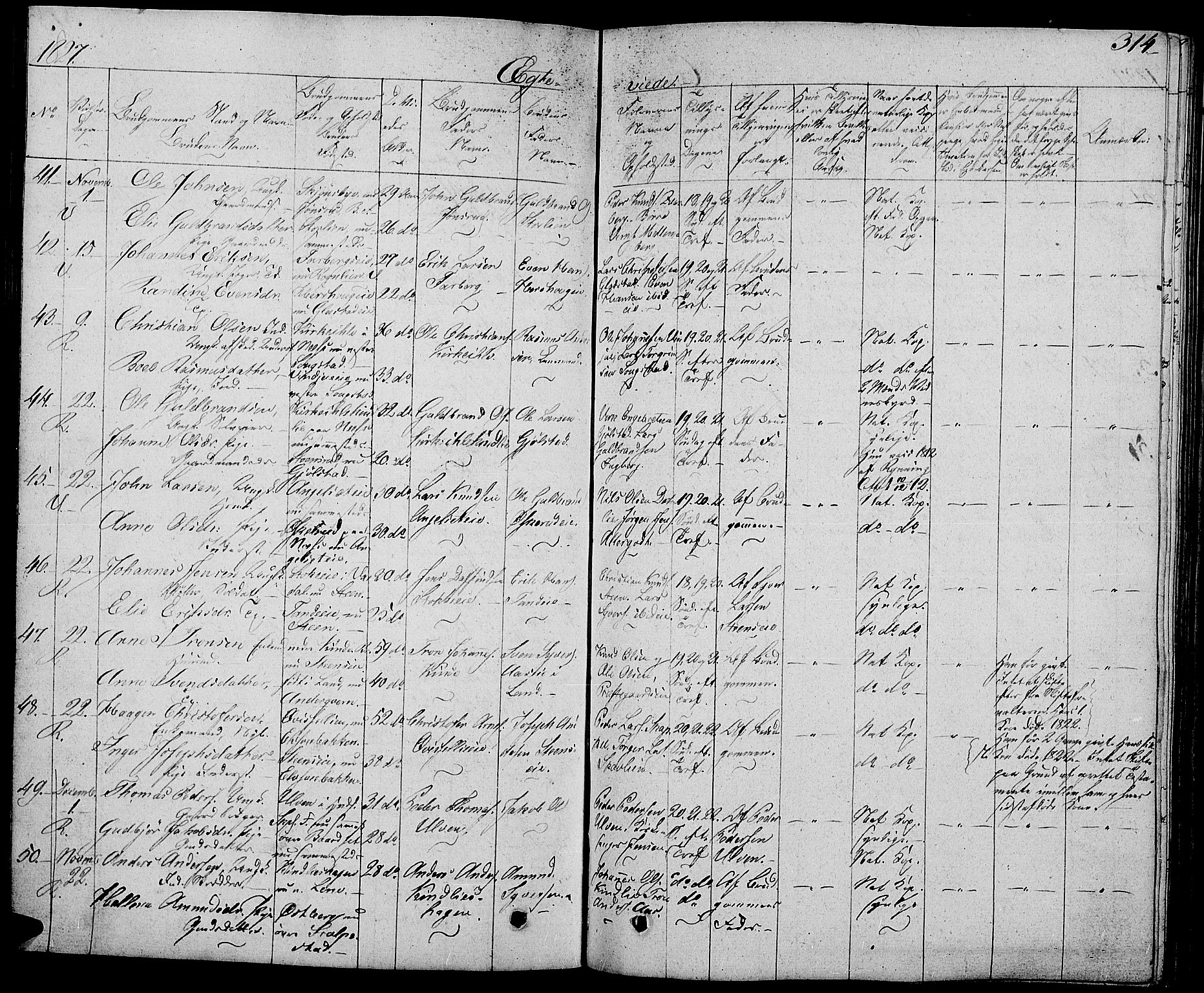 Ringsaker prestekontor, AV/SAH-PREST-014/L/La/L0004: Parish register (copy) no. 4, 1827-1838, p. 314