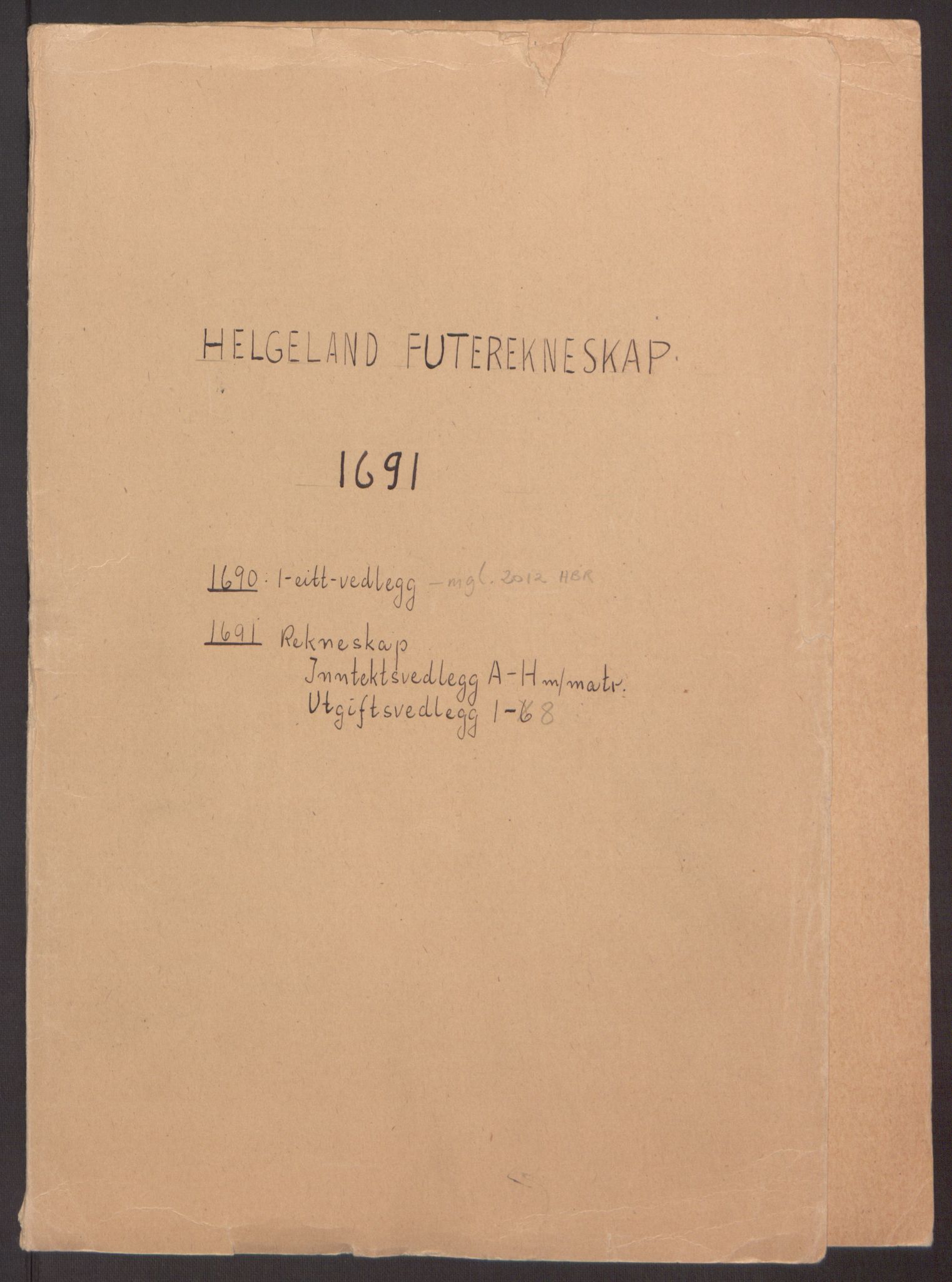 Rentekammeret inntil 1814, Reviderte regnskaper, Fogderegnskap, RA/EA-4092/R65/L4504: Fogderegnskap Helgeland, 1691-1692, p. 2