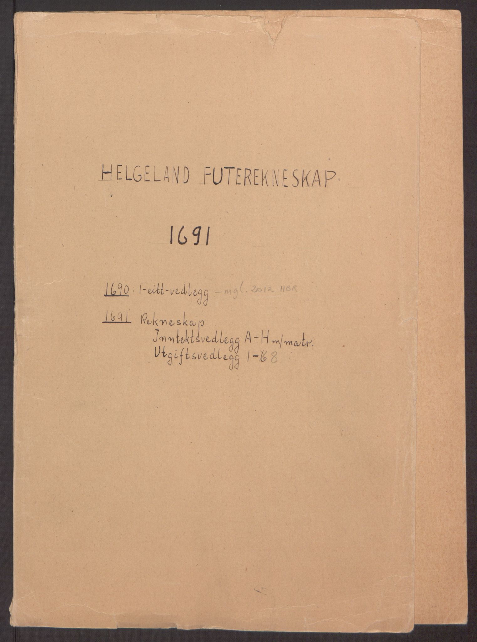 Rentekammeret inntil 1814, Reviderte regnskaper, Fogderegnskap, AV/RA-EA-4092/R65/L4504: Fogderegnskap Helgeland, 1691-1692, p. 2