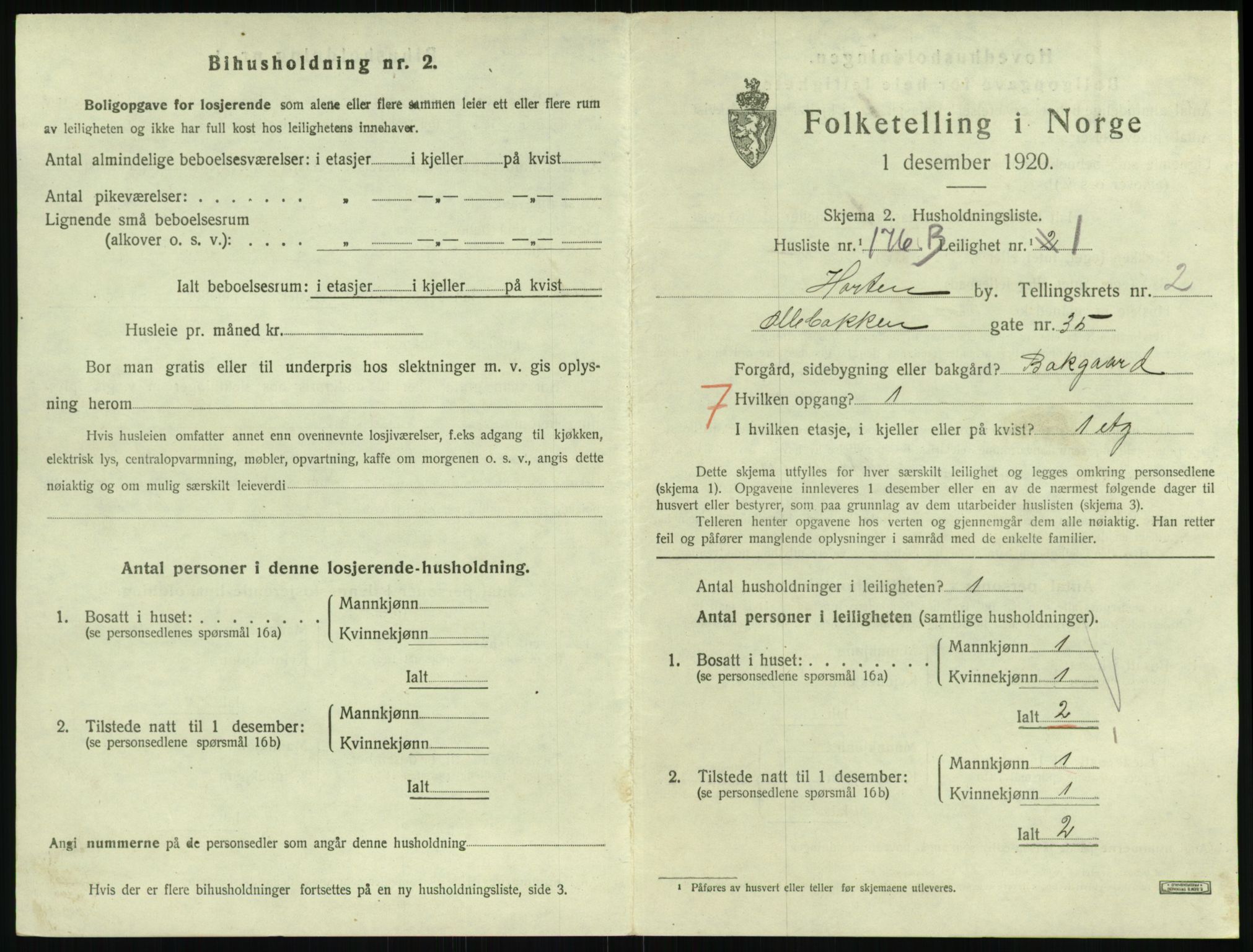 SAKO, 1920 census for Horten, 1920, p. 4003