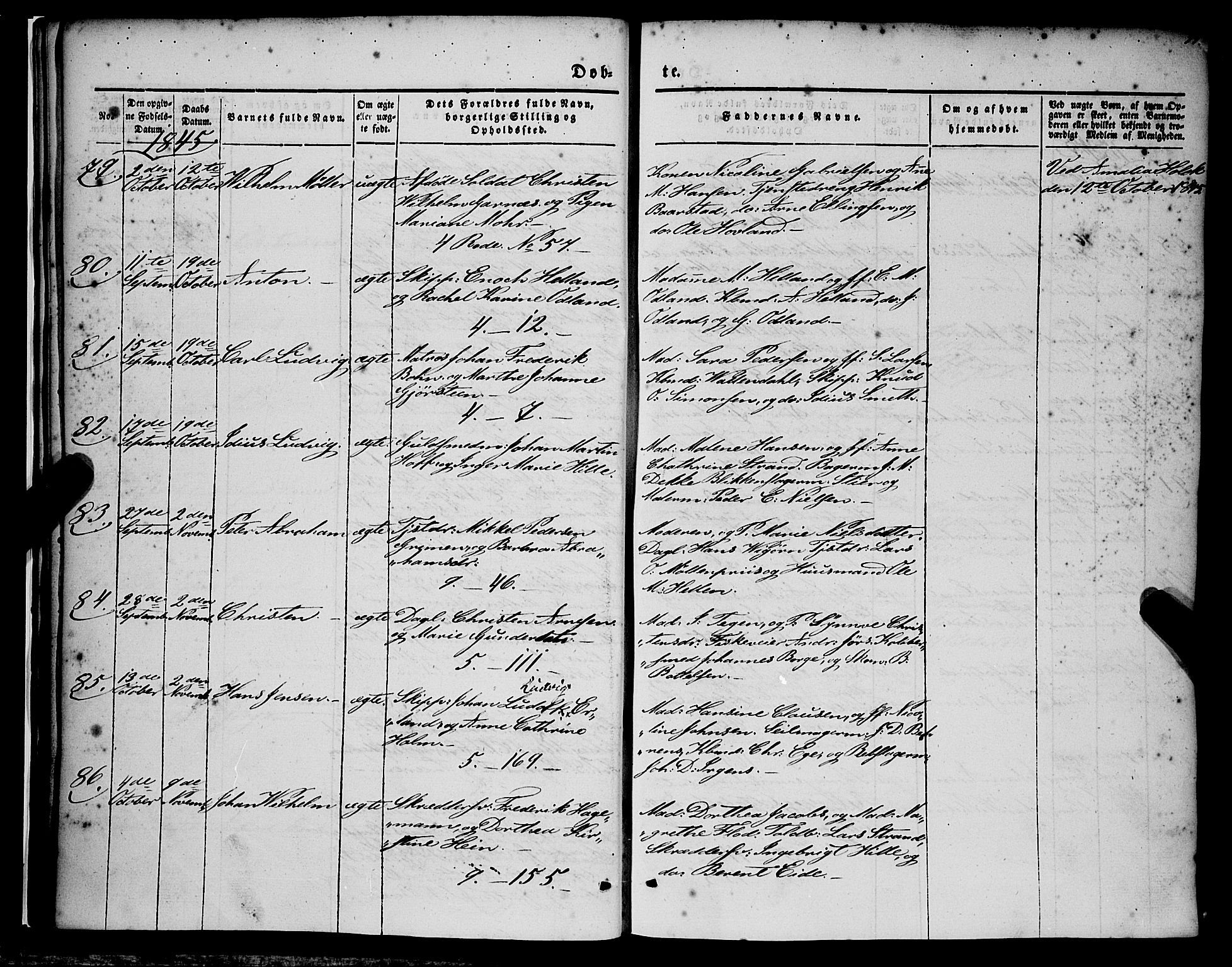 Nykirken Sokneprestembete, AV/SAB-A-77101/H/Haa/L0014: Parish register (official) no. B 1, 1844-1858, p. 11