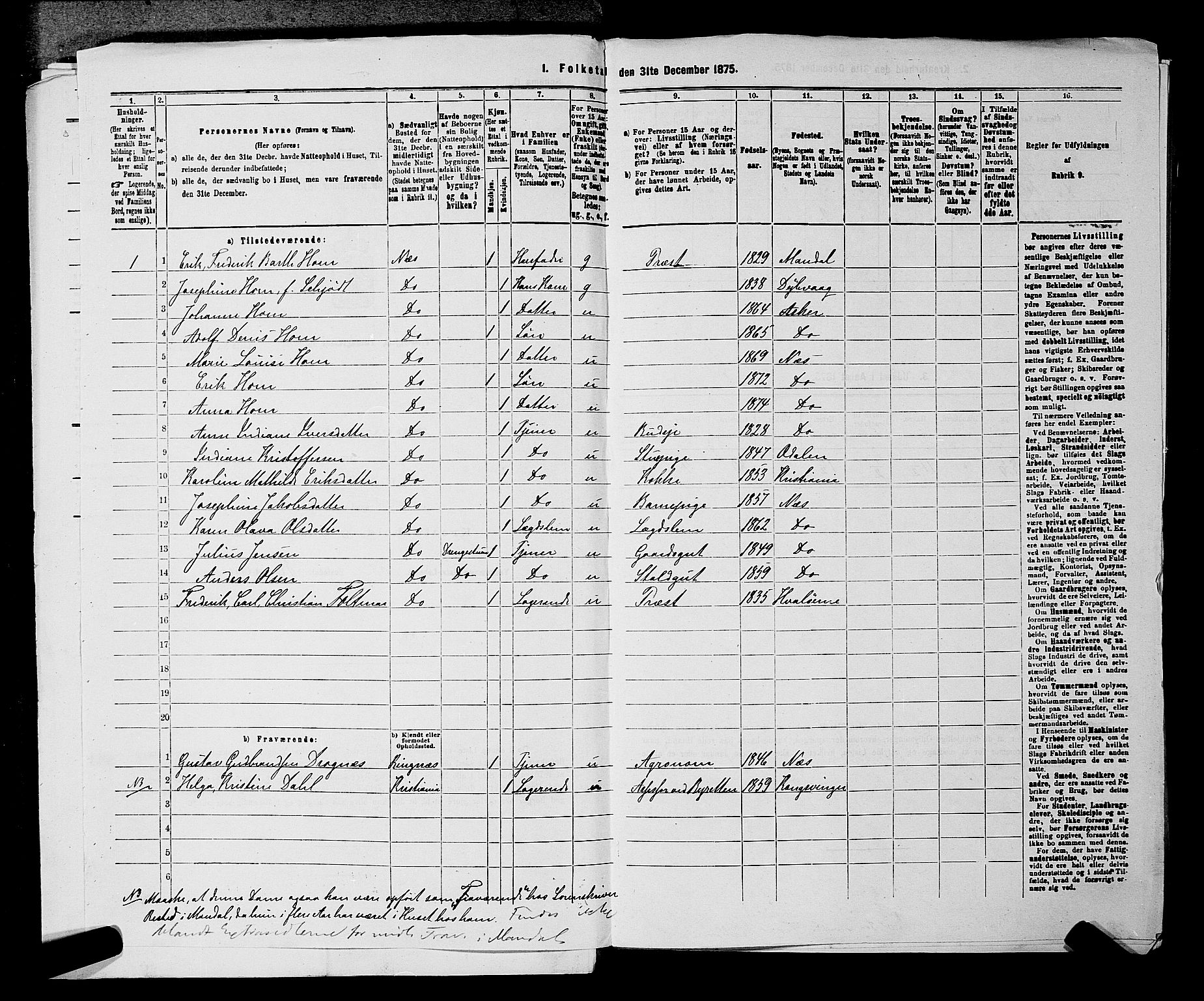 RA, 1875 census for 0236P Nes, 1875, p. 942