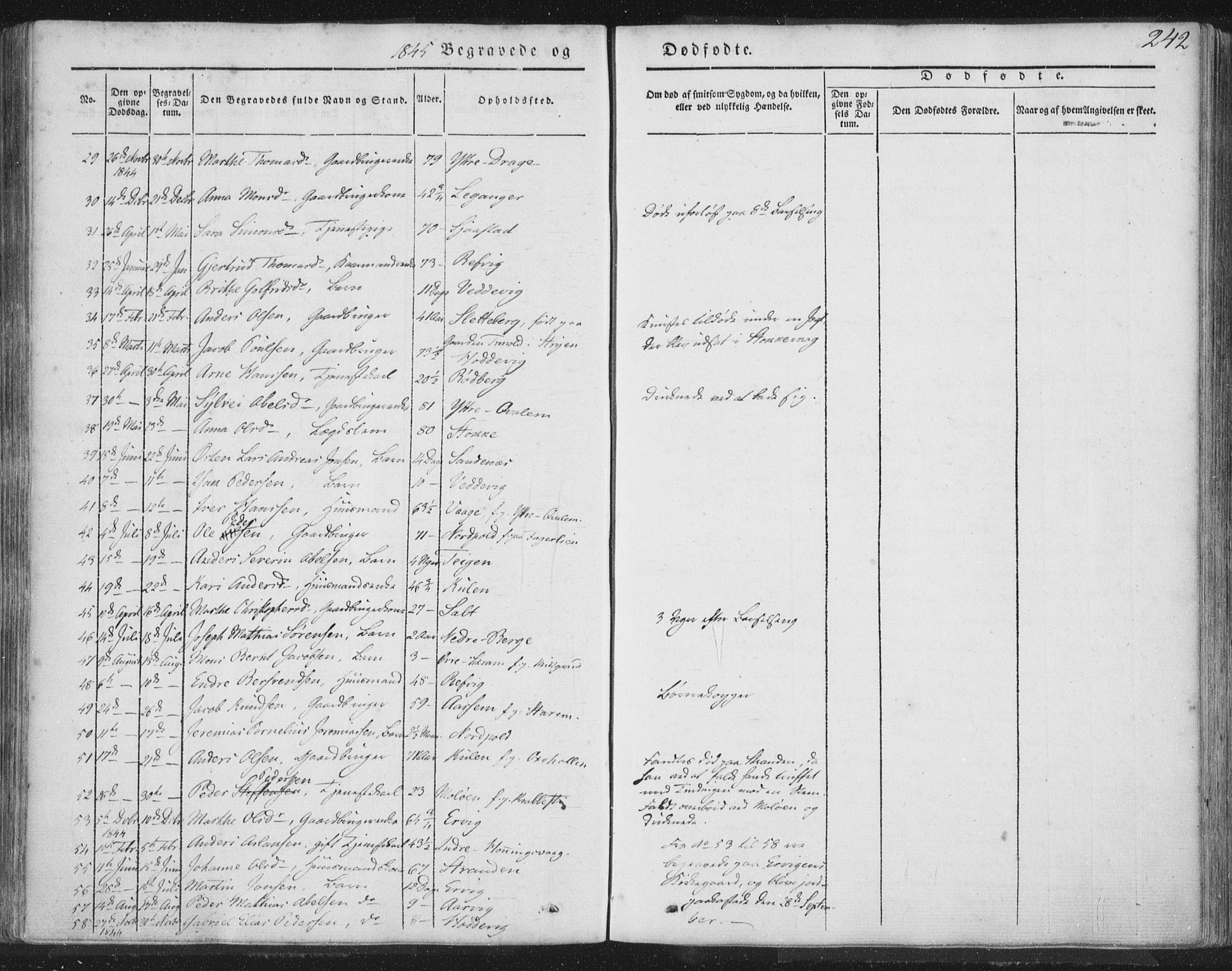 Selje sokneprestembete, AV/SAB-A-99938/H/Ha/Haa/Haaa: Parish register (official) no. A 10, 1844-1858, p. 242