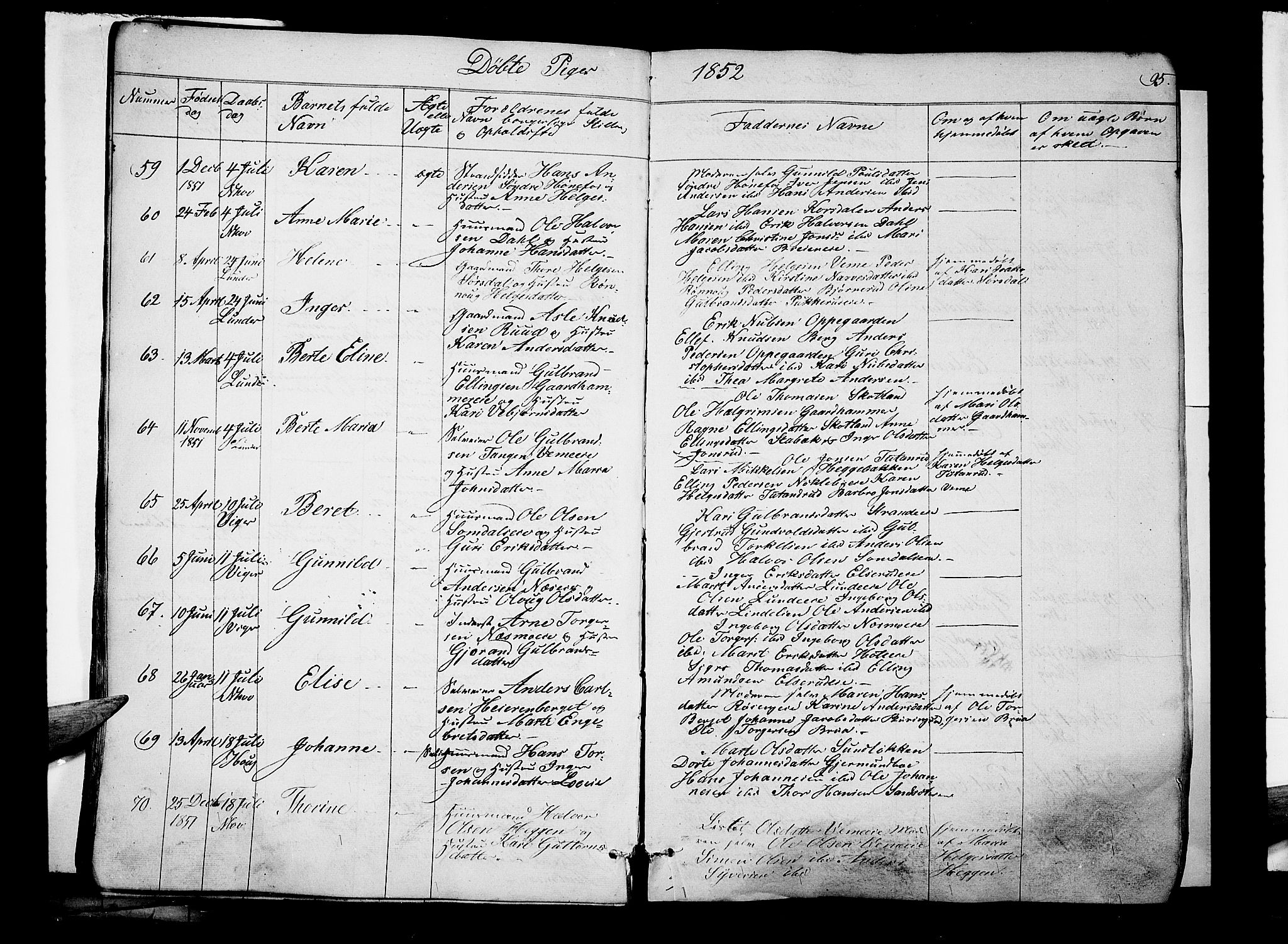 Norderhov kirkebøker, SAKO/A-237/F/Fa/L0011: Parish register (official) no. 11, 1847-1856, p. 95