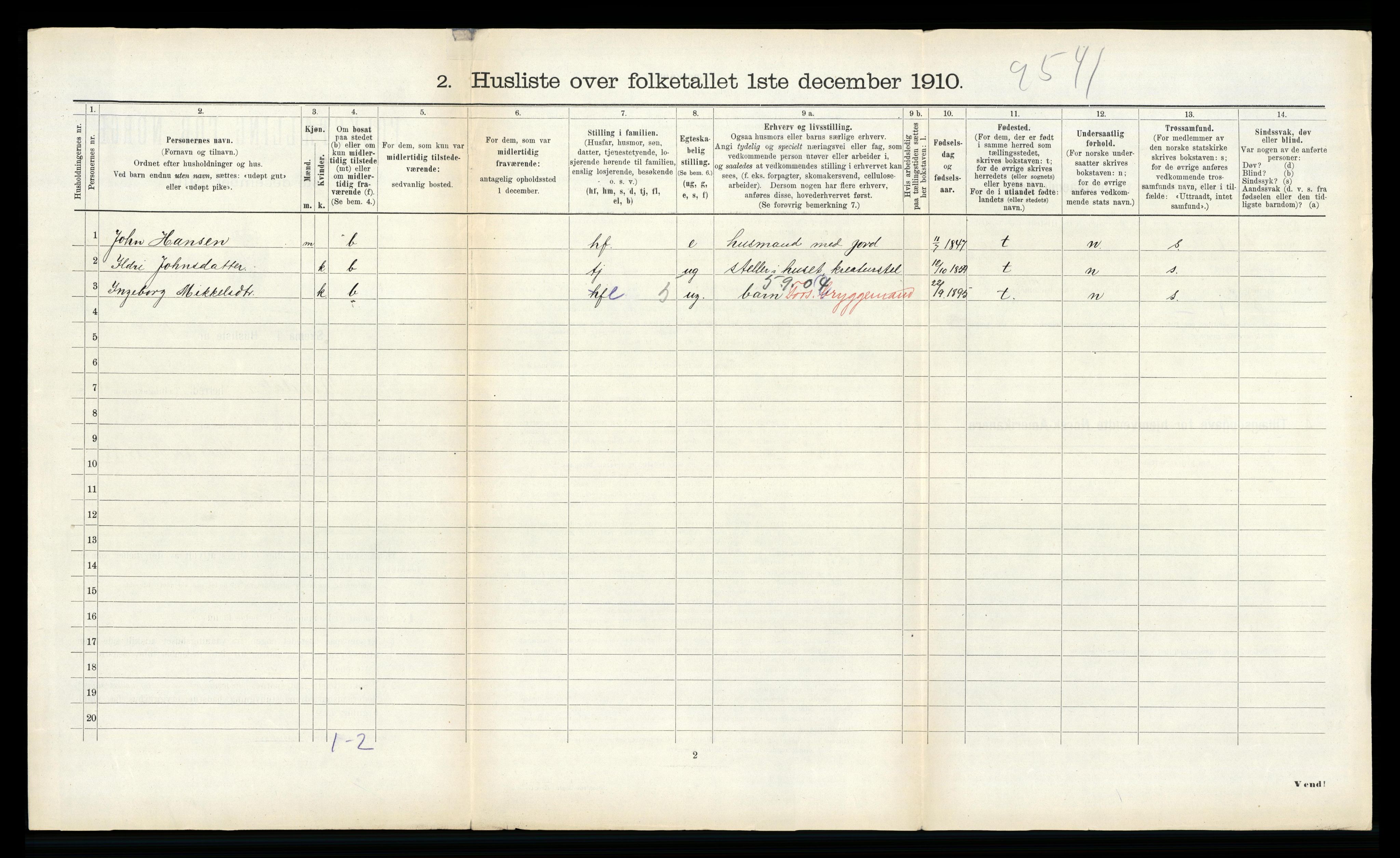 RA, 1910 census for Rindal, 1910, p. 478