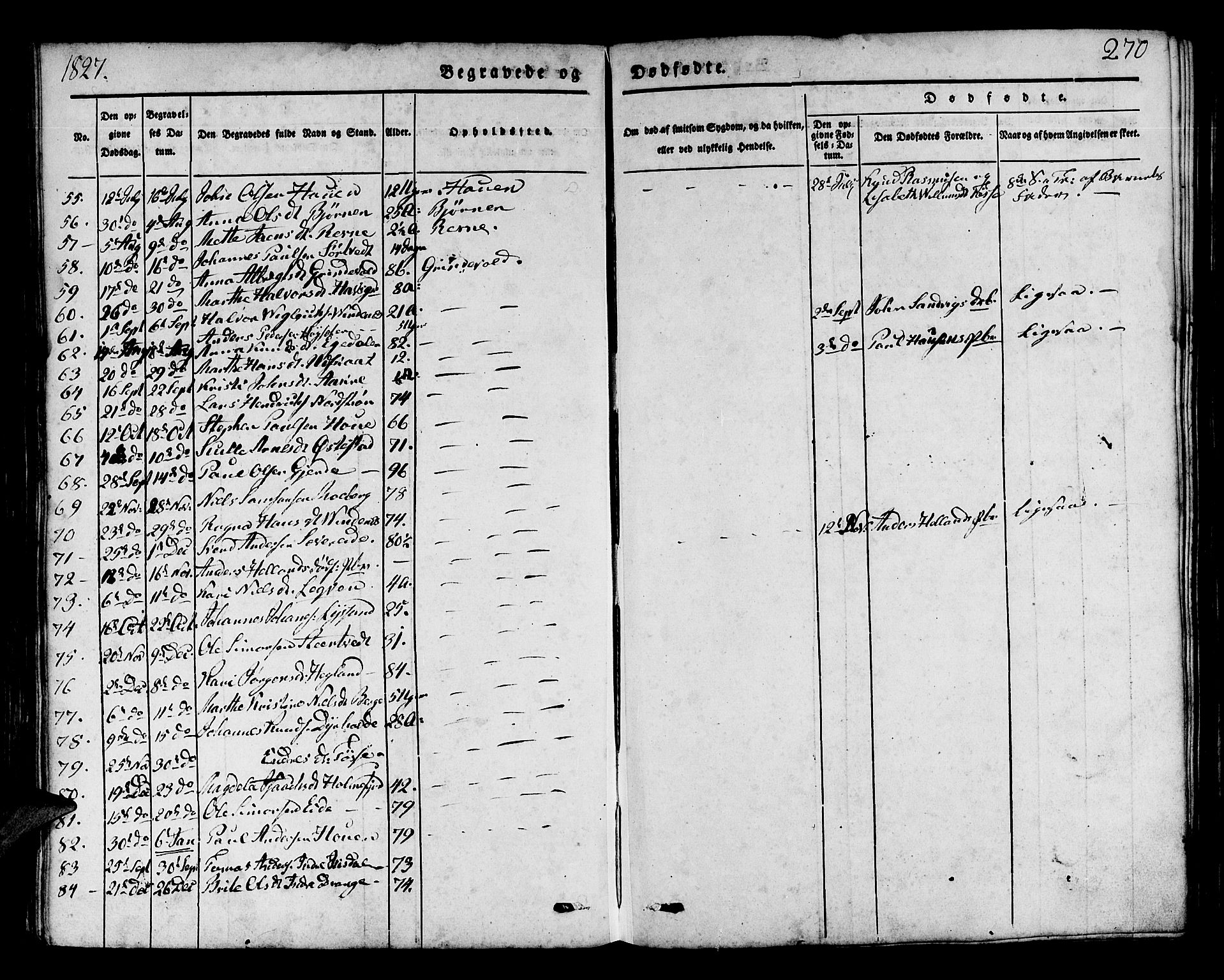 Os sokneprestembete, SAB/A-99929: Parish register (official) no. A 14, 1826-1839, p. 270