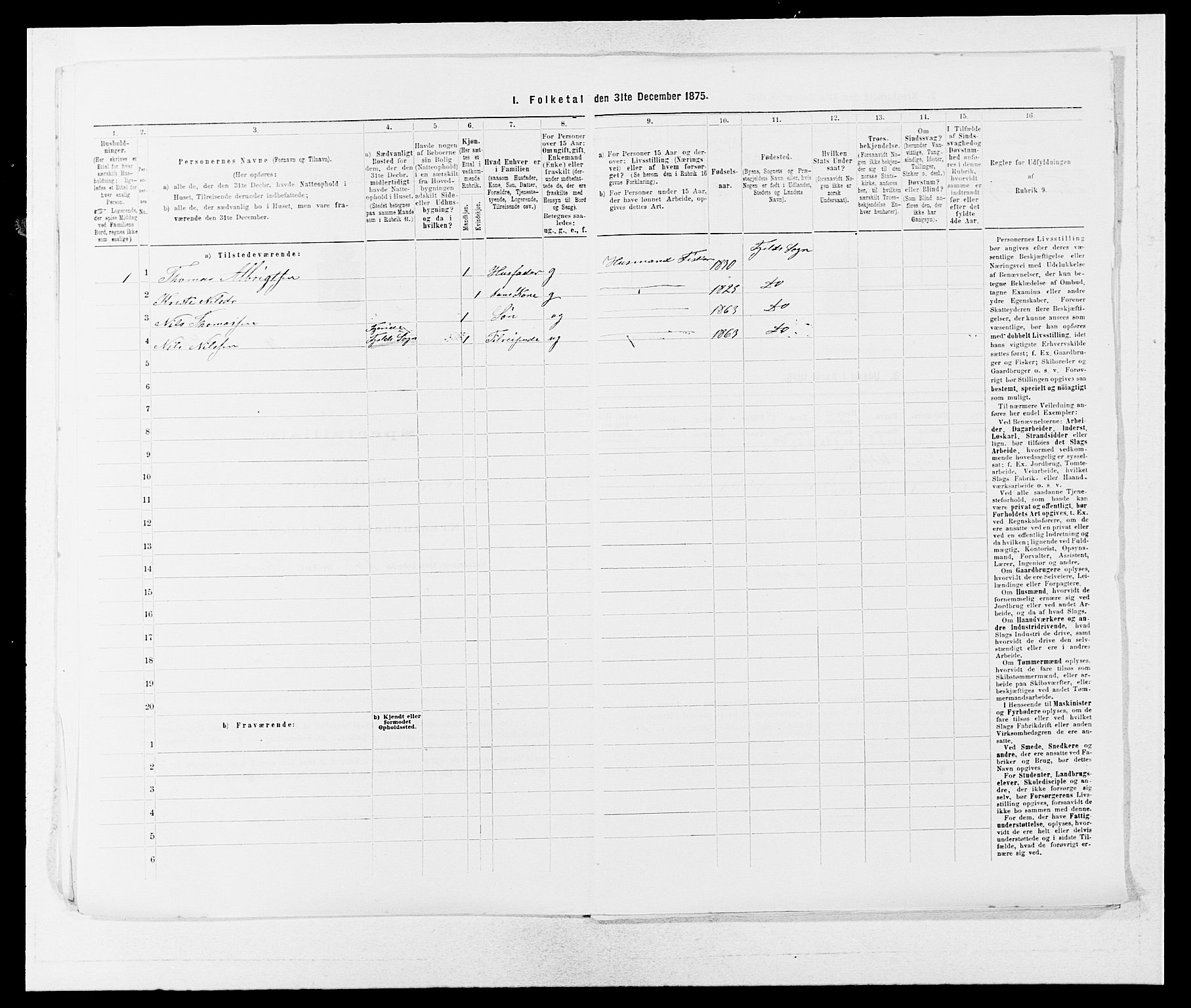 SAB, 1875 census for 1246P Fjell, 1875, p. 509