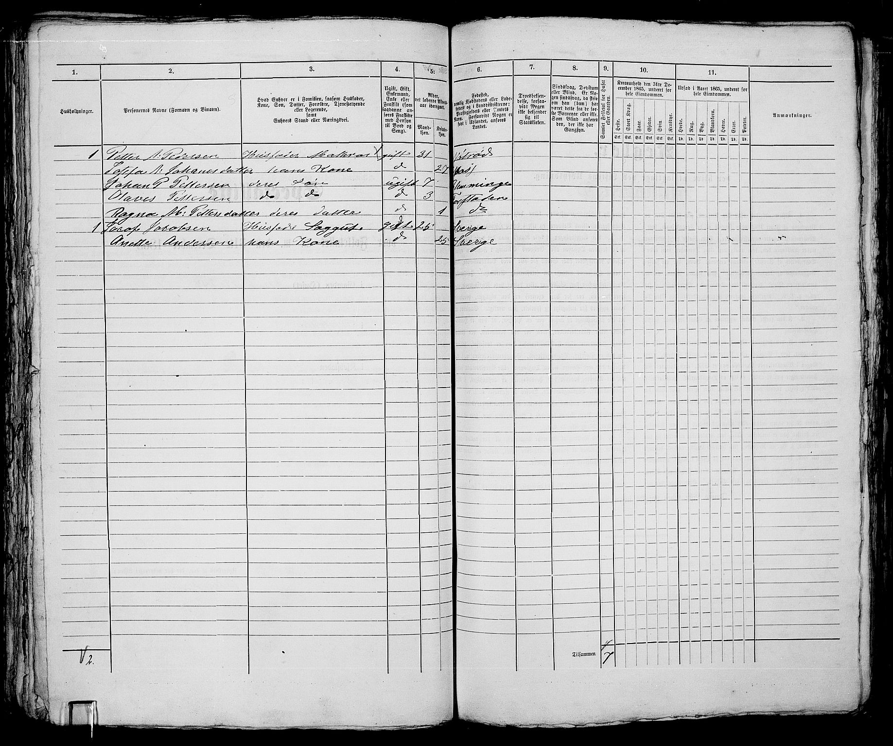 RA, 1865 census for Fredrikstad/Fredrikstad, 1865, p. 545