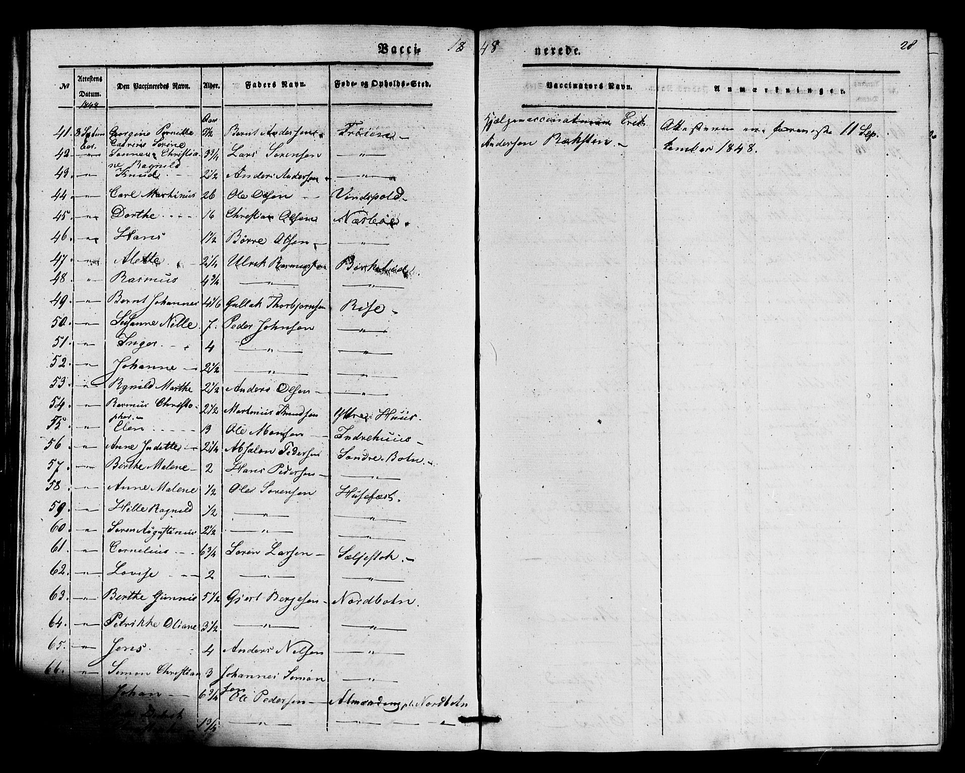 Kinn sokneprestembete, SAB/A-80801/H/Haa/Haaa/L0016: Parish register (official) no. A 16, 1841-1858, p. 28