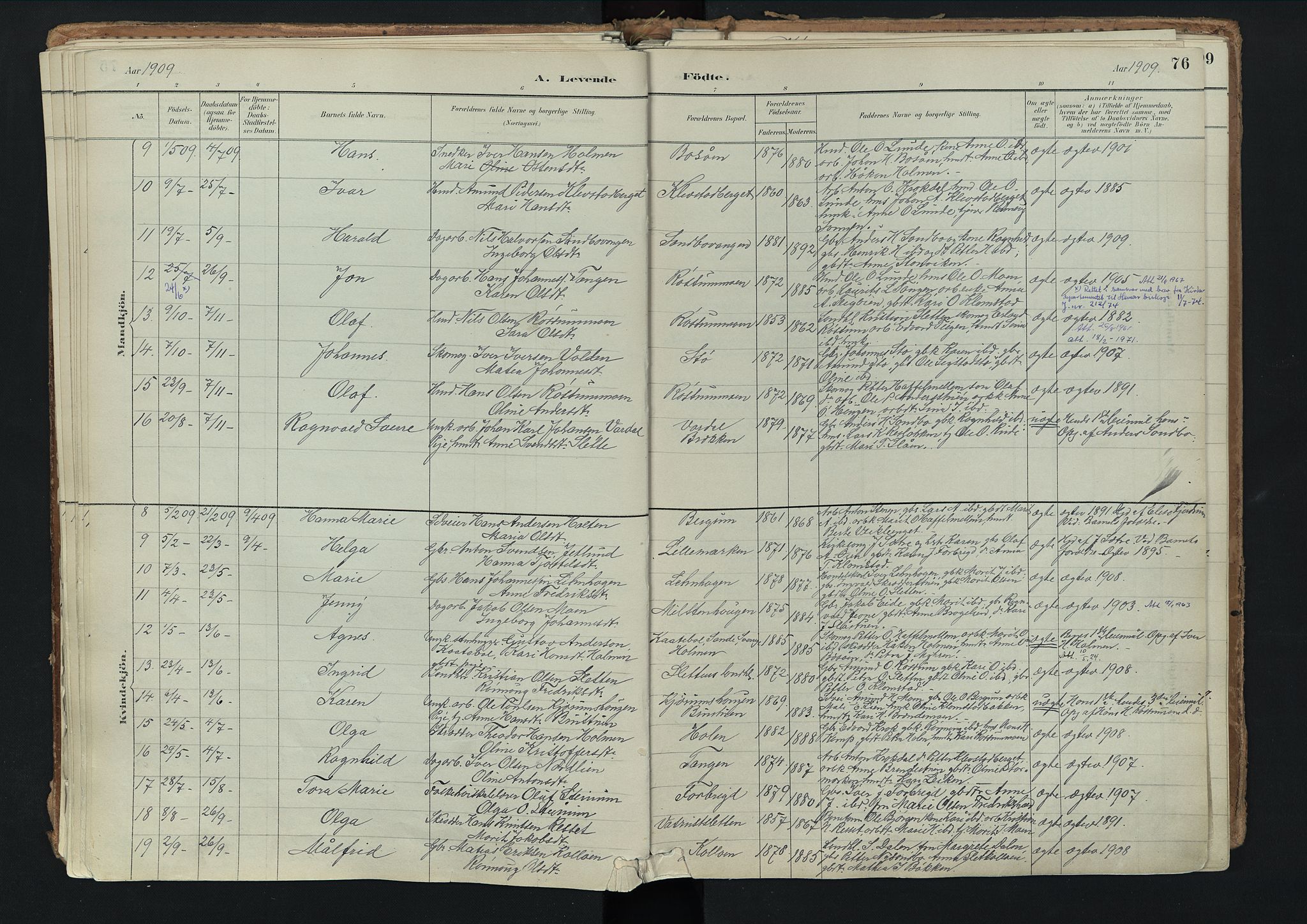 Nord-Fron prestekontor, SAH/PREST-080/H/Ha/Haa/L0003: Parish register (official) no. 3, 1884-1914, p. 76