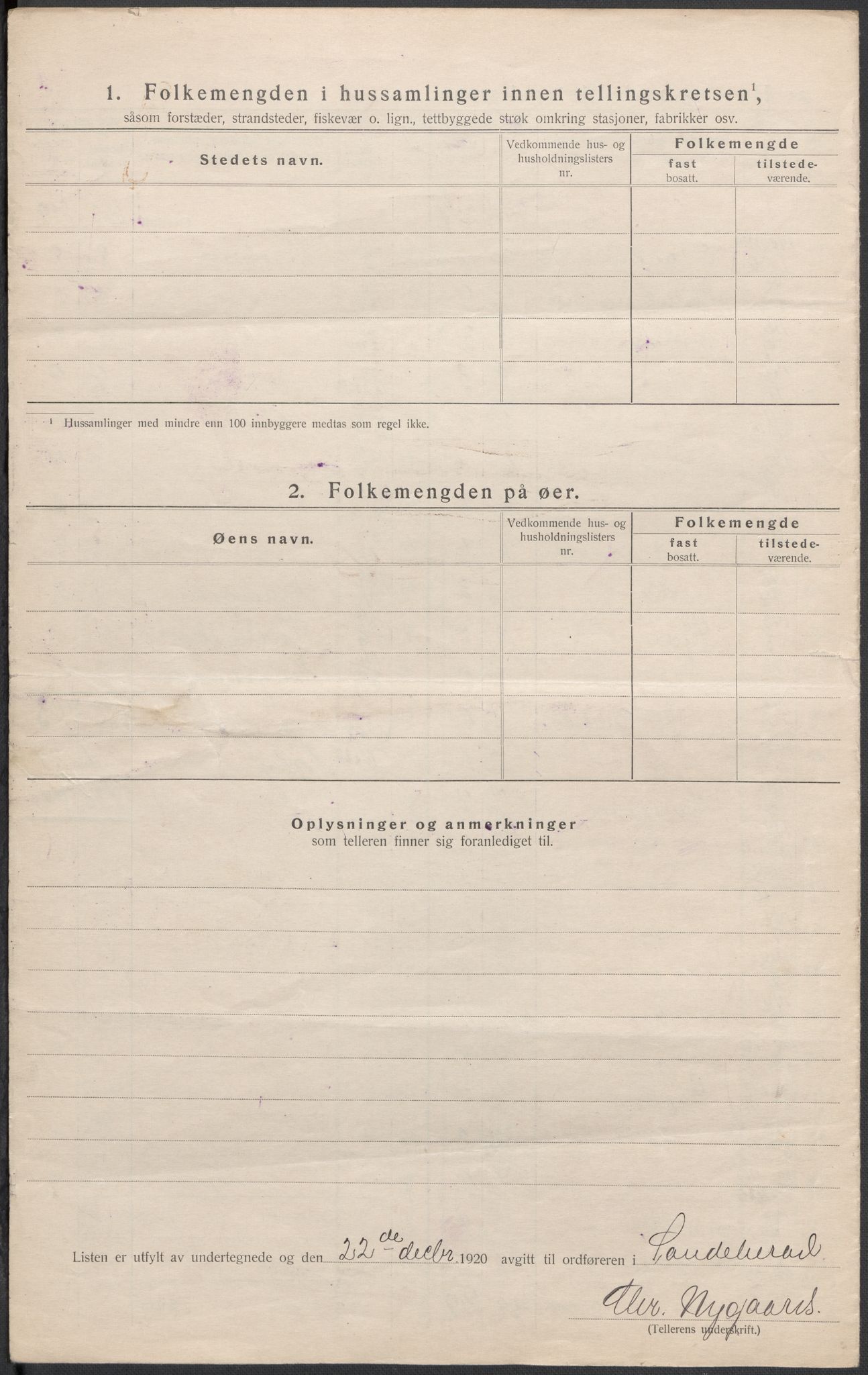 SAKO, 1920 census for Sandeherred, 1920, p. 76