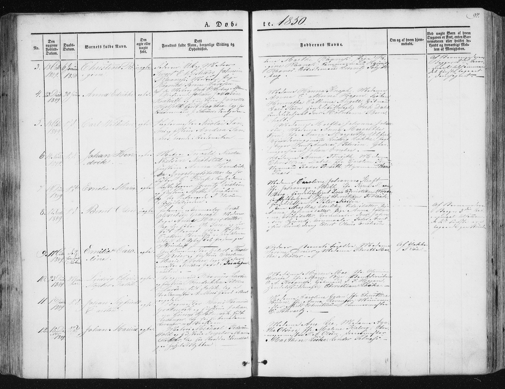 Ministerialprotokoller, klokkerbøker og fødselsregistre - Sør-Trøndelag, AV/SAT-A-1456/602/L0110: Parish register (official) no. 602A08, 1840-1854, p. 97