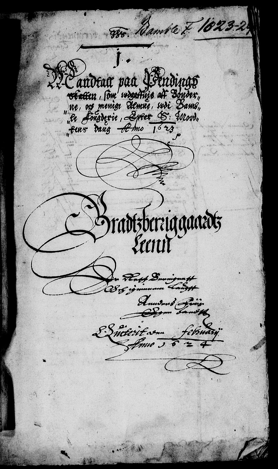 Rentekammeret inntil 1814, Reviderte regnskaper, Lensregnskaper, RA/EA-5023/R/Rb/Rbp/L0008: Bratsberg len, 1622-1625