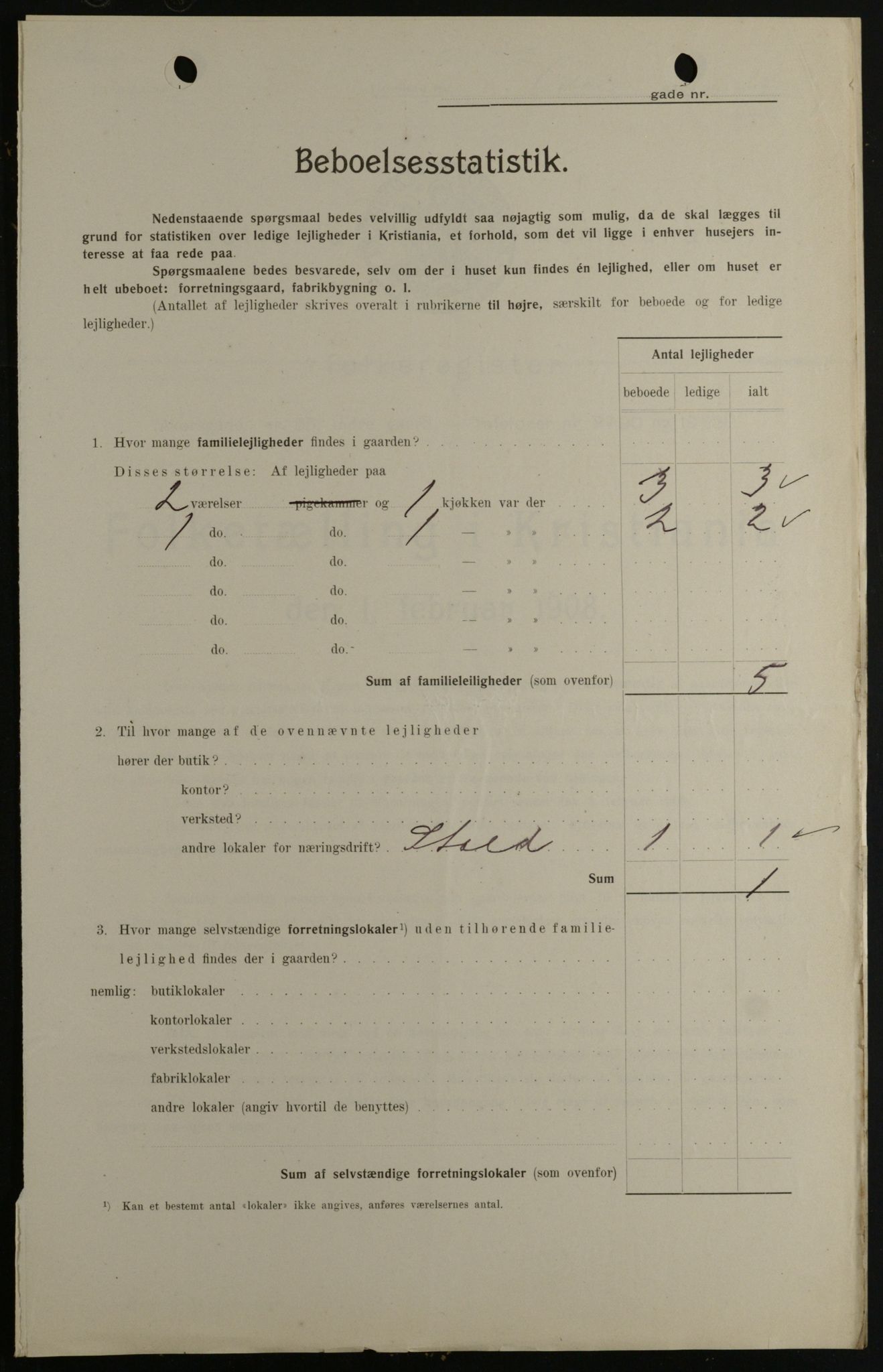 OBA, Municipal Census 1908 for Kristiania, 1908, p. 66919