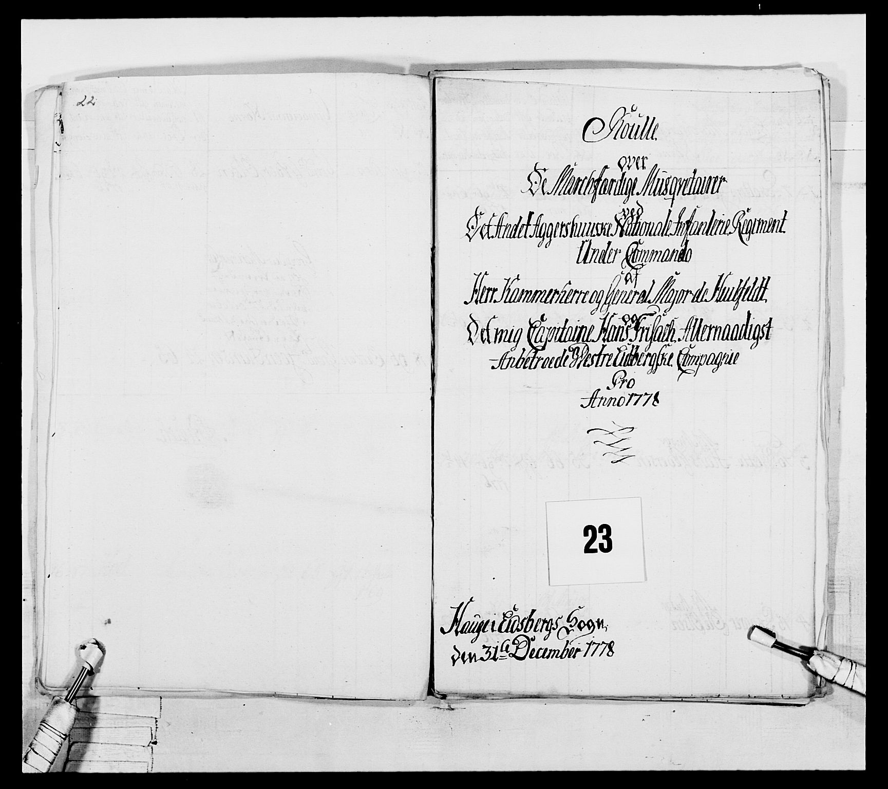 Generalitets- og kommissariatskollegiet, Det kongelige norske kommissariatskollegium, RA/EA-5420/E/Eh/L0043a: 2. Akershusiske nasjonale infanteriregiment, 1767-1778, p. 705