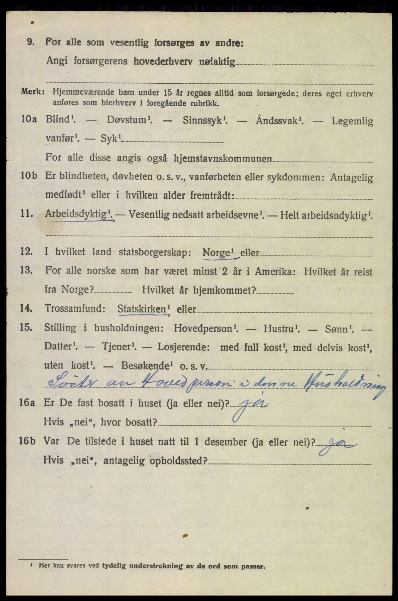 SAH, 1920 census for Jevnaker, 1920, p. 5366