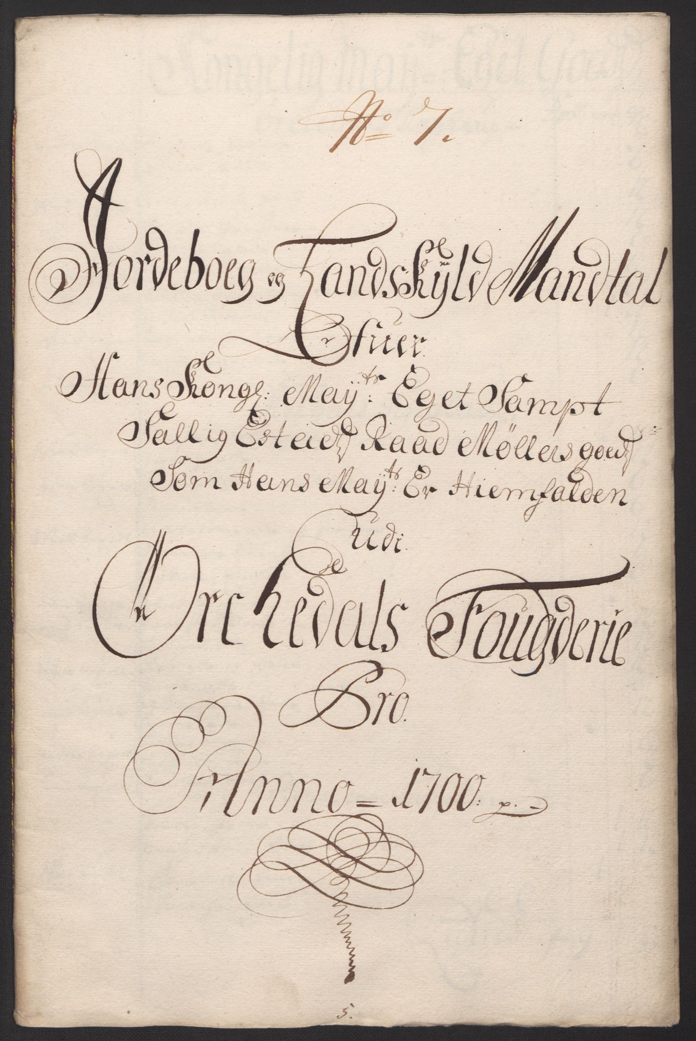 Rentekammeret inntil 1814, Reviderte regnskaper, Fogderegnskap, AV/RA-EA-4092/R60/L3950: Fogderegnskap Orkdal og Gauldal, 1700, p. 133