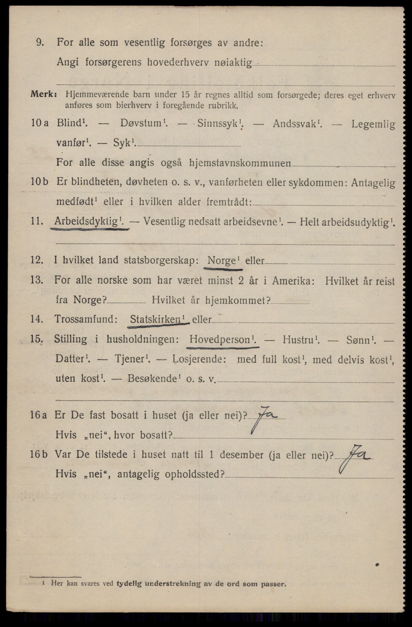 SAT, 1920 census for Trondheim, 1920, p. 68327