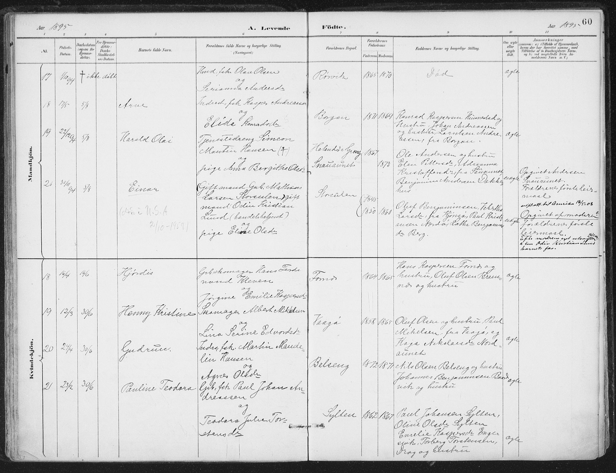 Ministerialprotokoller, klokkerbøker og fødselsregistre - Nord-Trøndelag, AV/SAT-A-1458/786/L0687: Parish register (official) no. 786A03, 1888-1898, p. 60