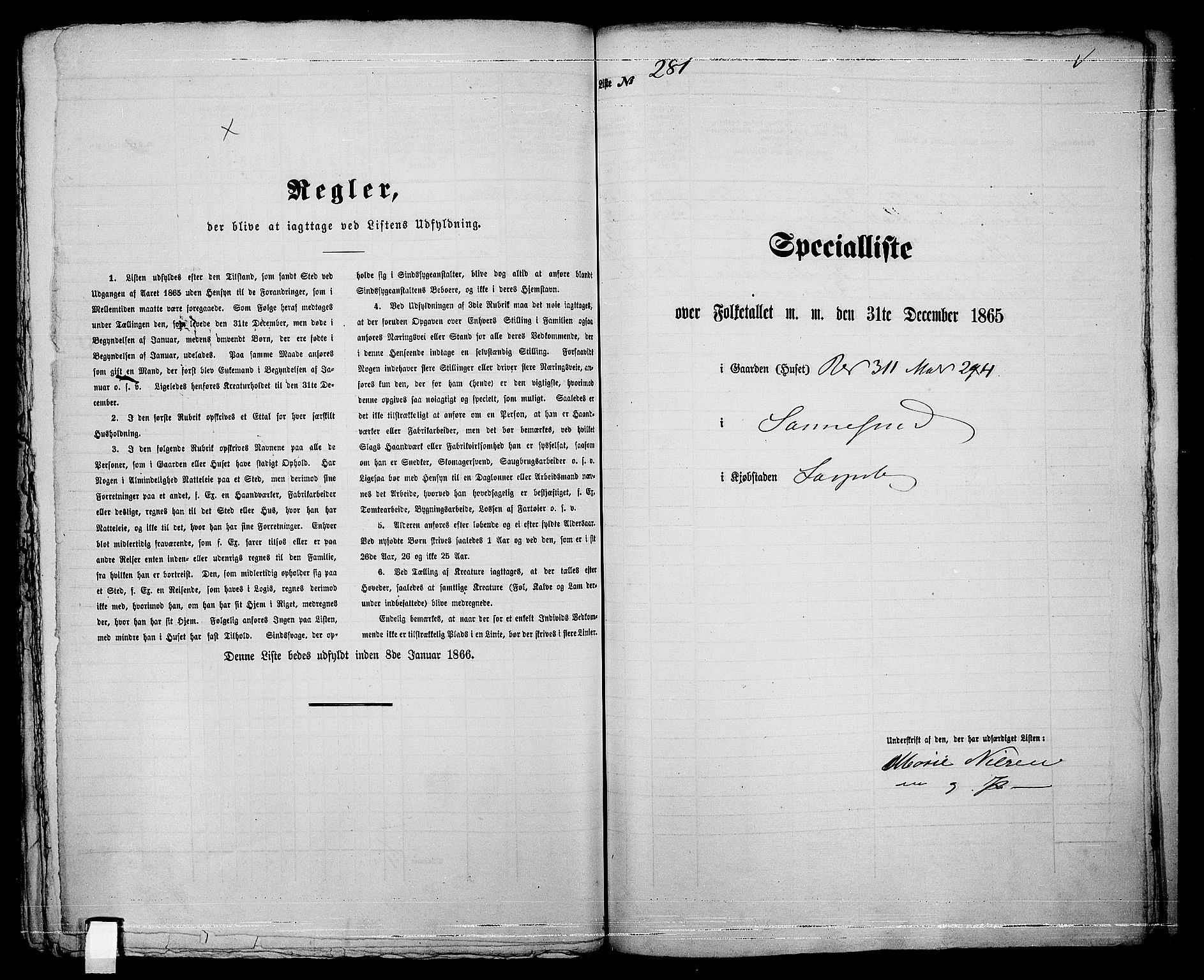 RA, 1865 census for Sarpsborg, 1865, p. 569