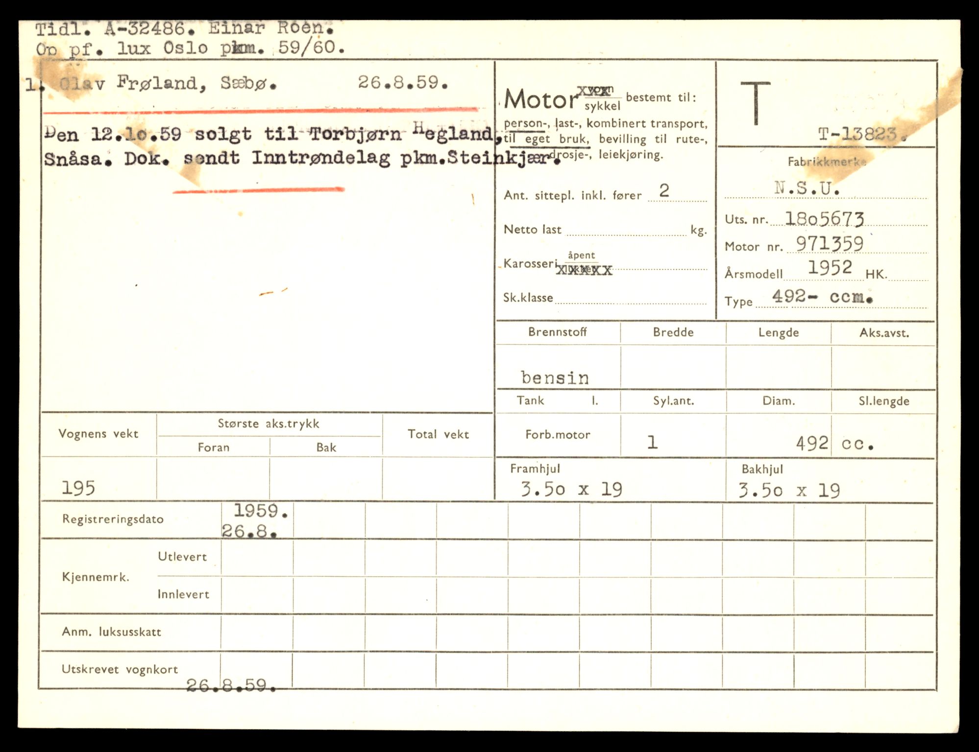 Møre og Romsdal vegkontor - Ålesund trafikkstasjon, AV/SAT-A-4099/F/Fe/L0041: Registreringskort for kjøretøy T 13710 - T 13905, 1927-1998, p. 2041