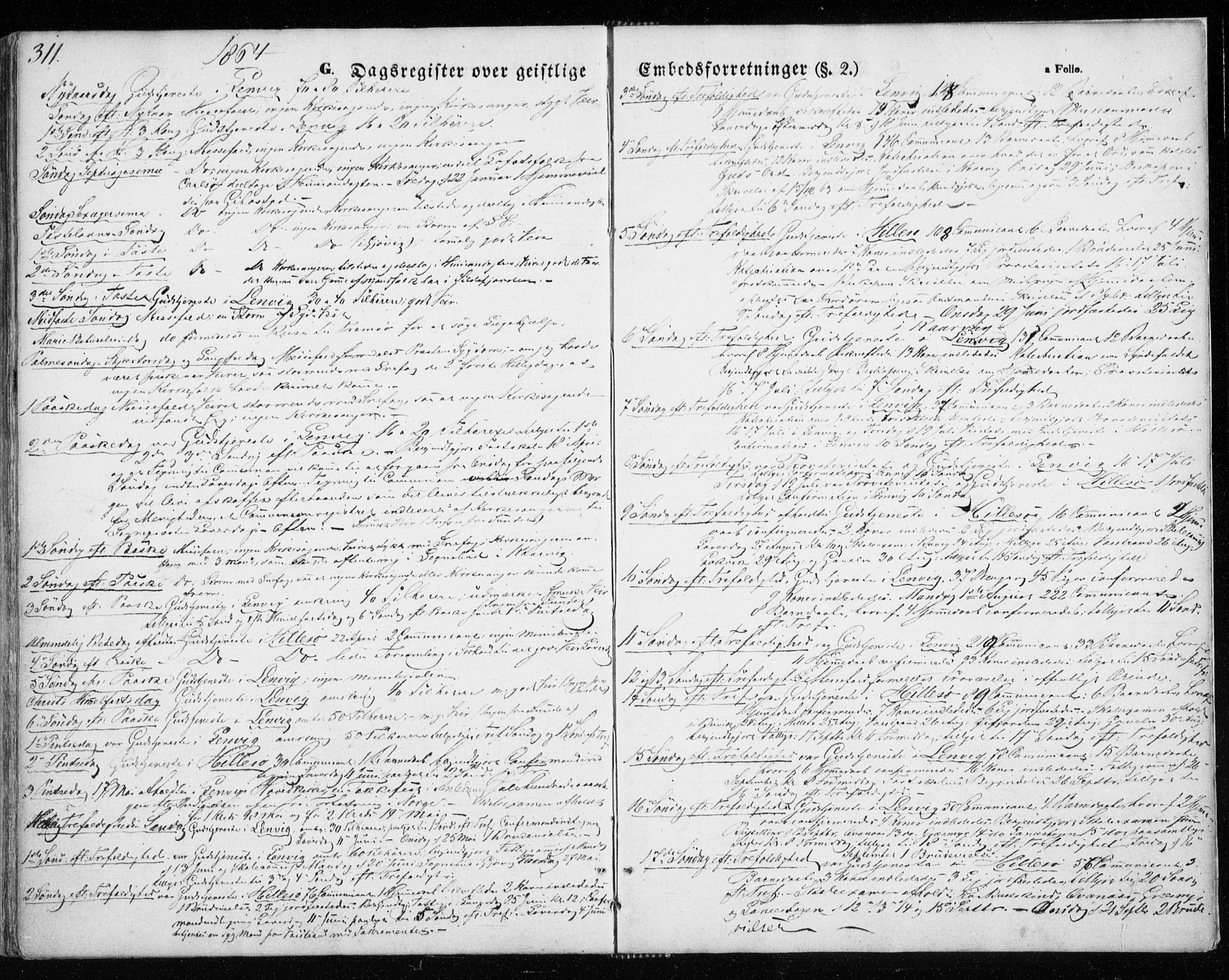 Lenvik sokneprestembete, SATØ/S-1310/H/Ha/Haa/L0007kirke: Parish register (official) no. 7, 1855-1865, p. 311