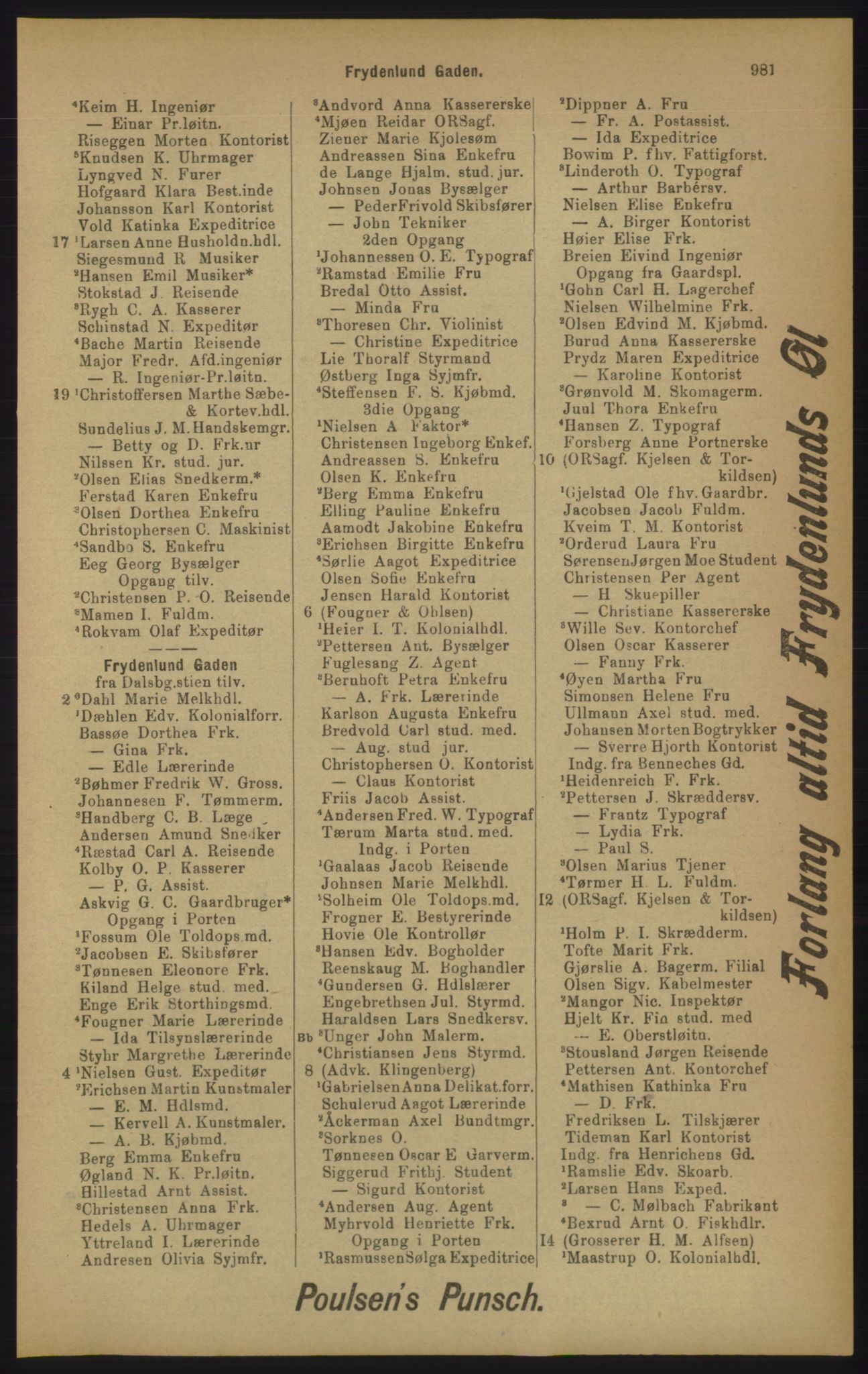 Kristiania/Oslo adressebok, PUBL/-, 1905, p. 981
