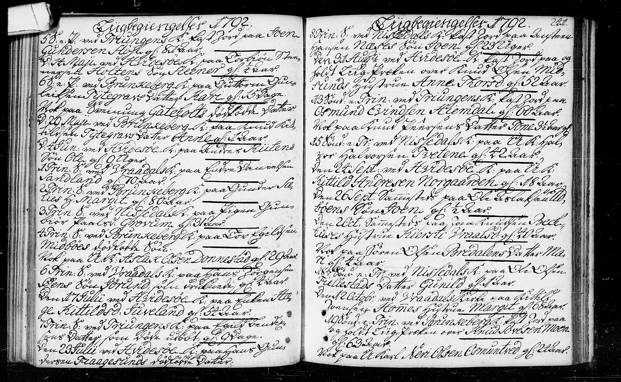 Kviteseid kirkebøker, AV/SAKO-A-276/F/Fa/L0003: Parish register (official) no. I 3, 1787-1799, p. 241