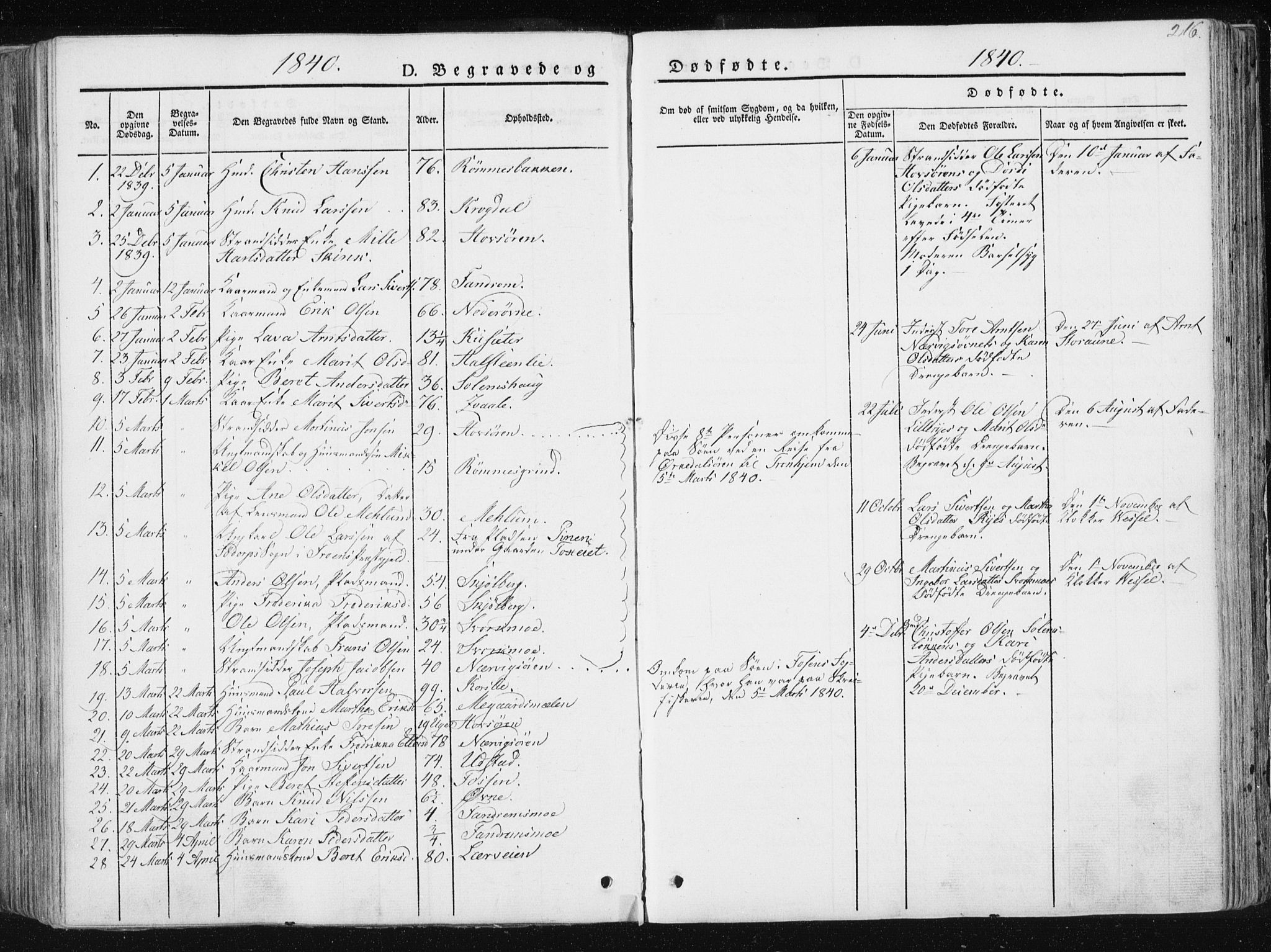 Ministerialprotokoller, klokkerbøker og fødselsregistre - Sør-Trøndelag, SAT/A-1456/668/L0805: Parish register (official) no. 668A05, 1840-1853, p. 216