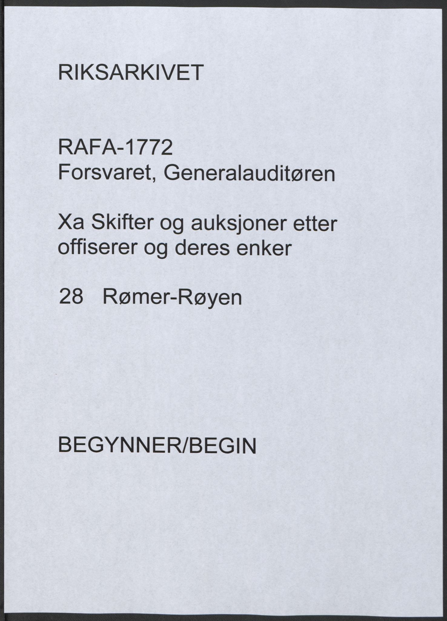 Forsvaret, Generalauditøren, AV/RA-RAFA-1772/F/Fj/Fja/L0028b: --, 1744-1754, p. 1