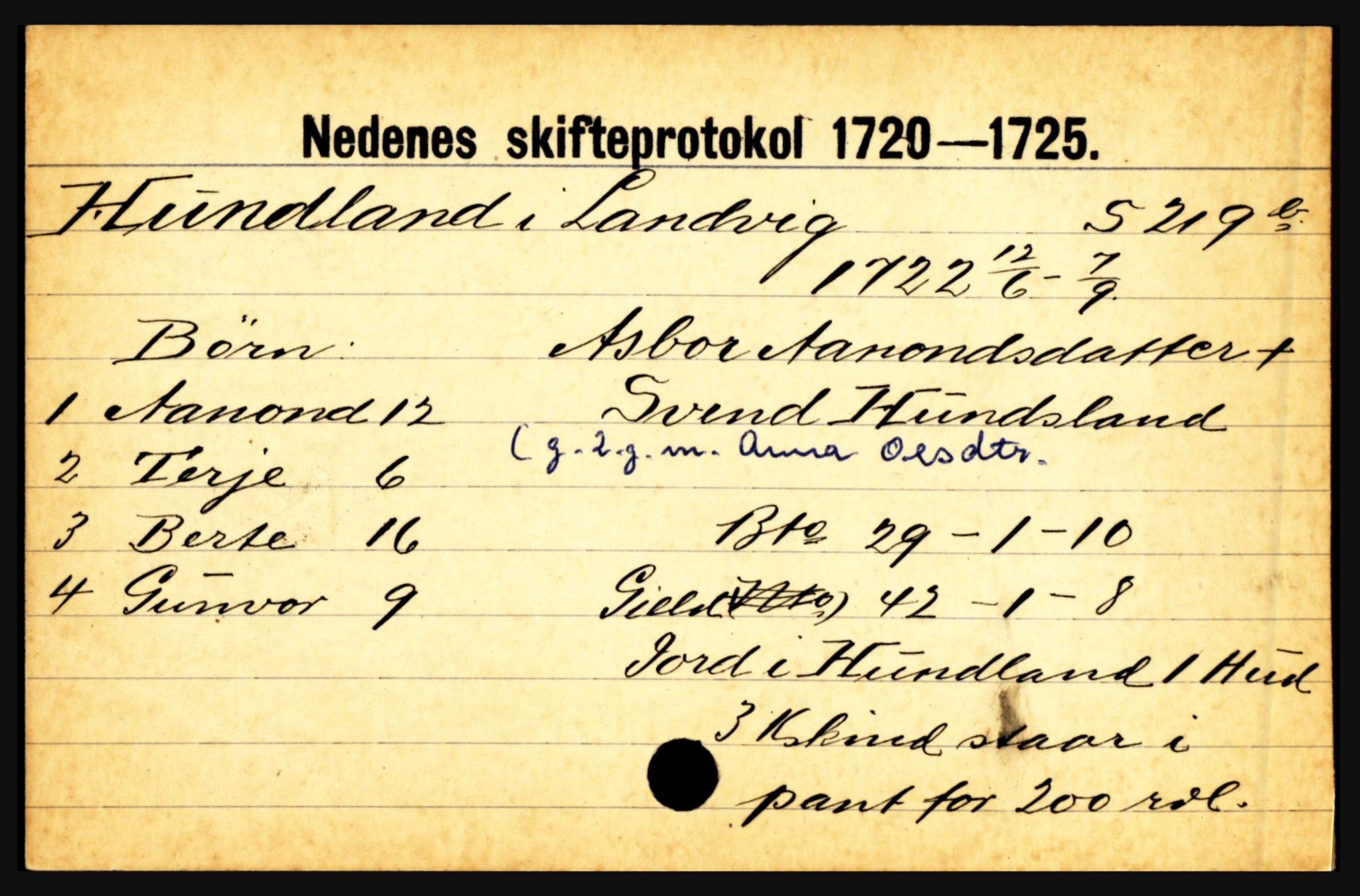 Nedenes sorenskriveri før 1824, AV/SAK-1221-0007/H, p. 13273